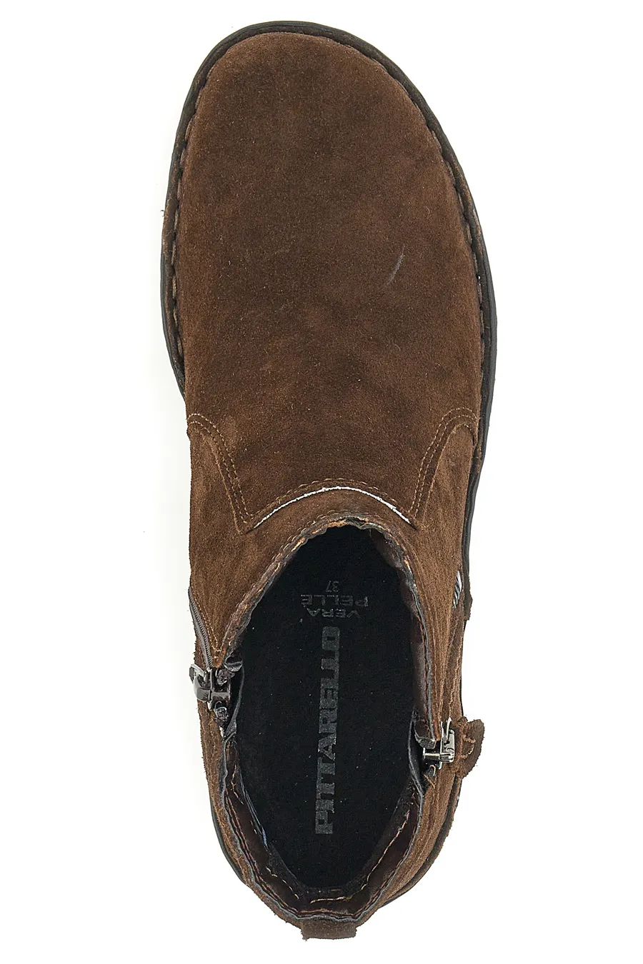 Ankle Boots in Vera Pelle Scamosciata Pittarello 291002 Ebony