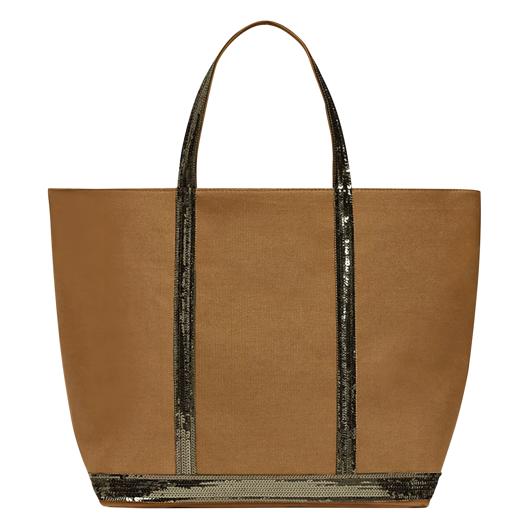  ATHE-VANESSA BRUNO   Borsa in tela e paillettes XL | Marrone