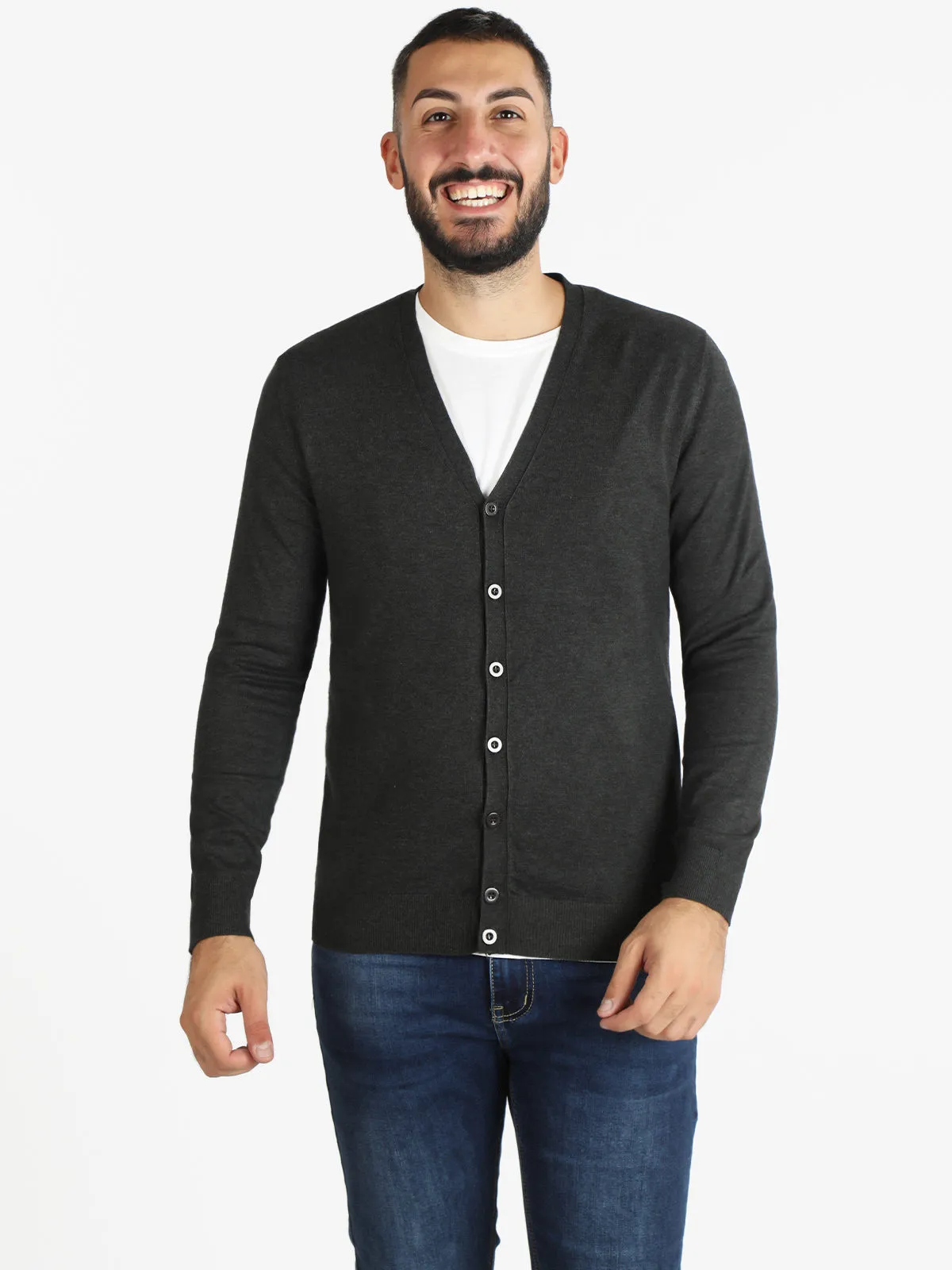 Baci & Abbracci Cardigan tricoté homme avec boutons