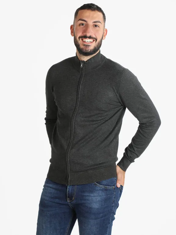 Baci & Abbracci Cardigan tricoté pour homme avec zip