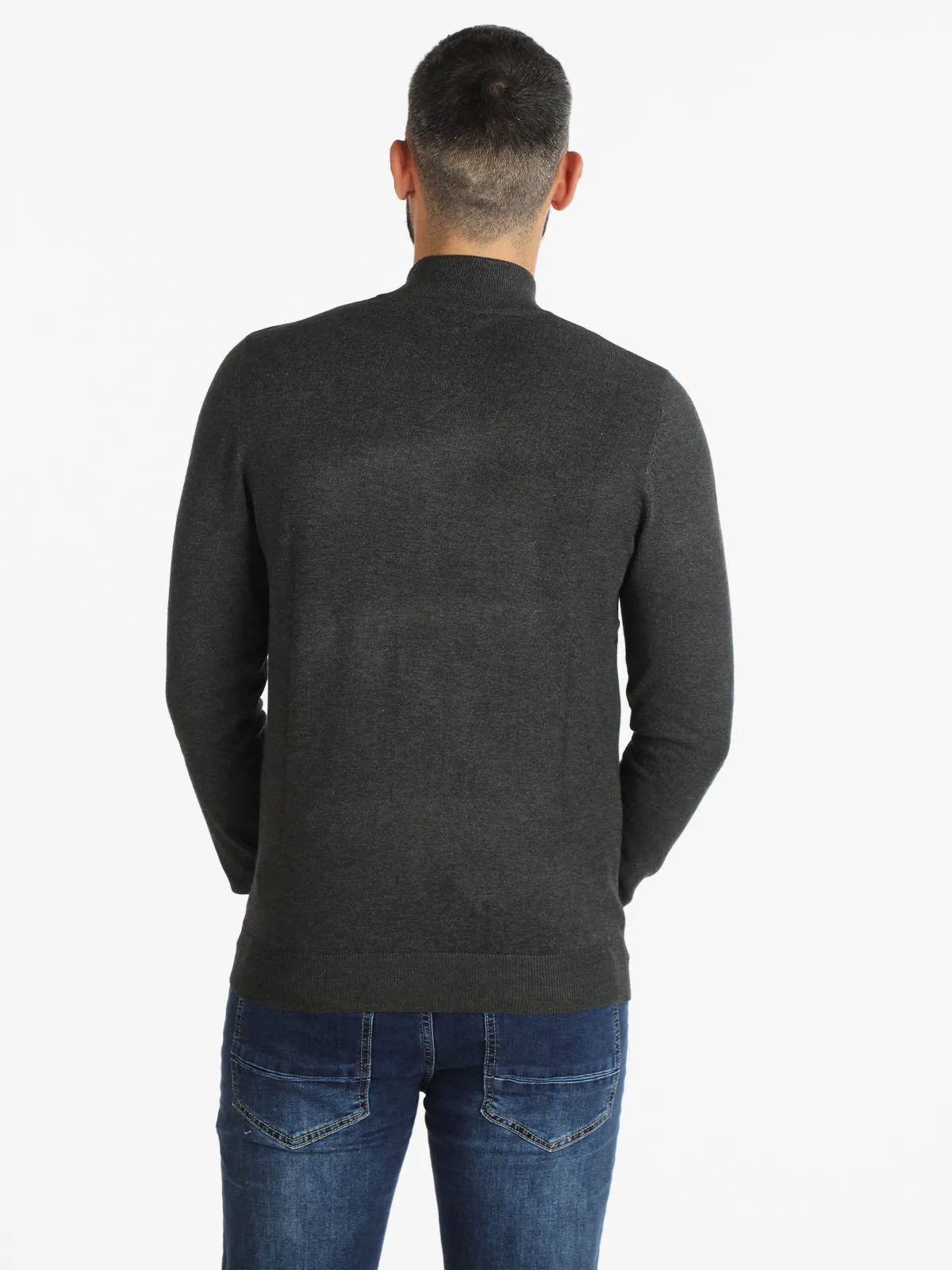 Baci & Abbracci Cardigan tricoté pour homme avec zip