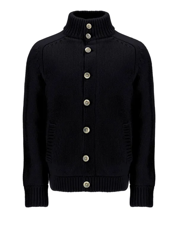 Blue Cardigan With Buttons