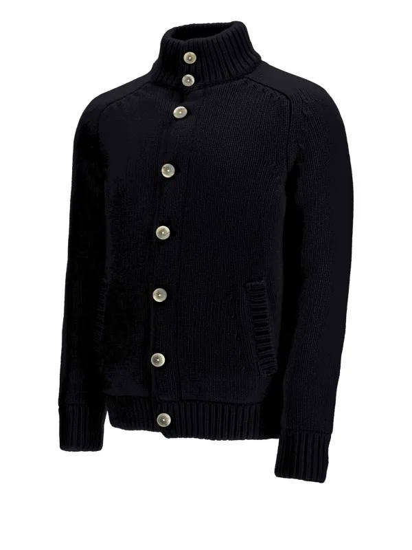 Blue Cardigan With Buttons