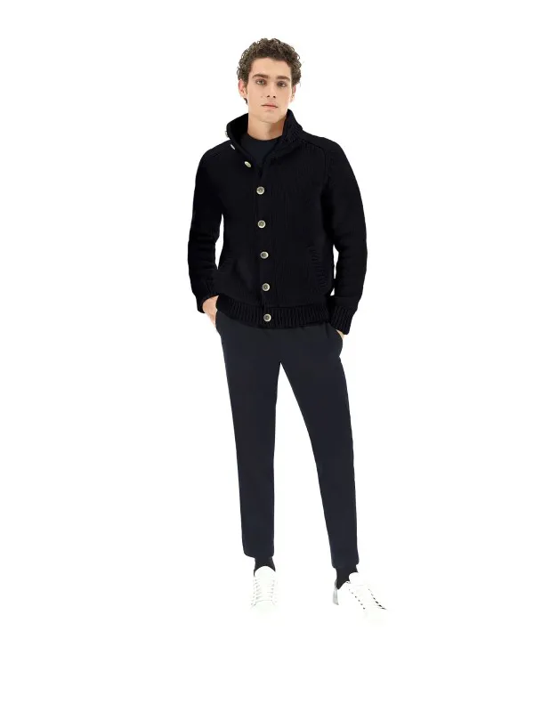 Blue Cardigan With Buttons