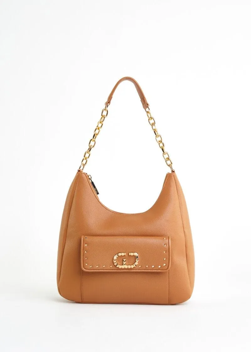 Borsa a spalla con borchie