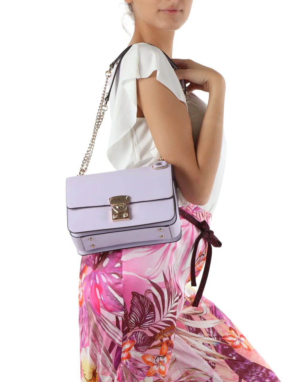 Borsa a spalla ELIETTE con placca logo