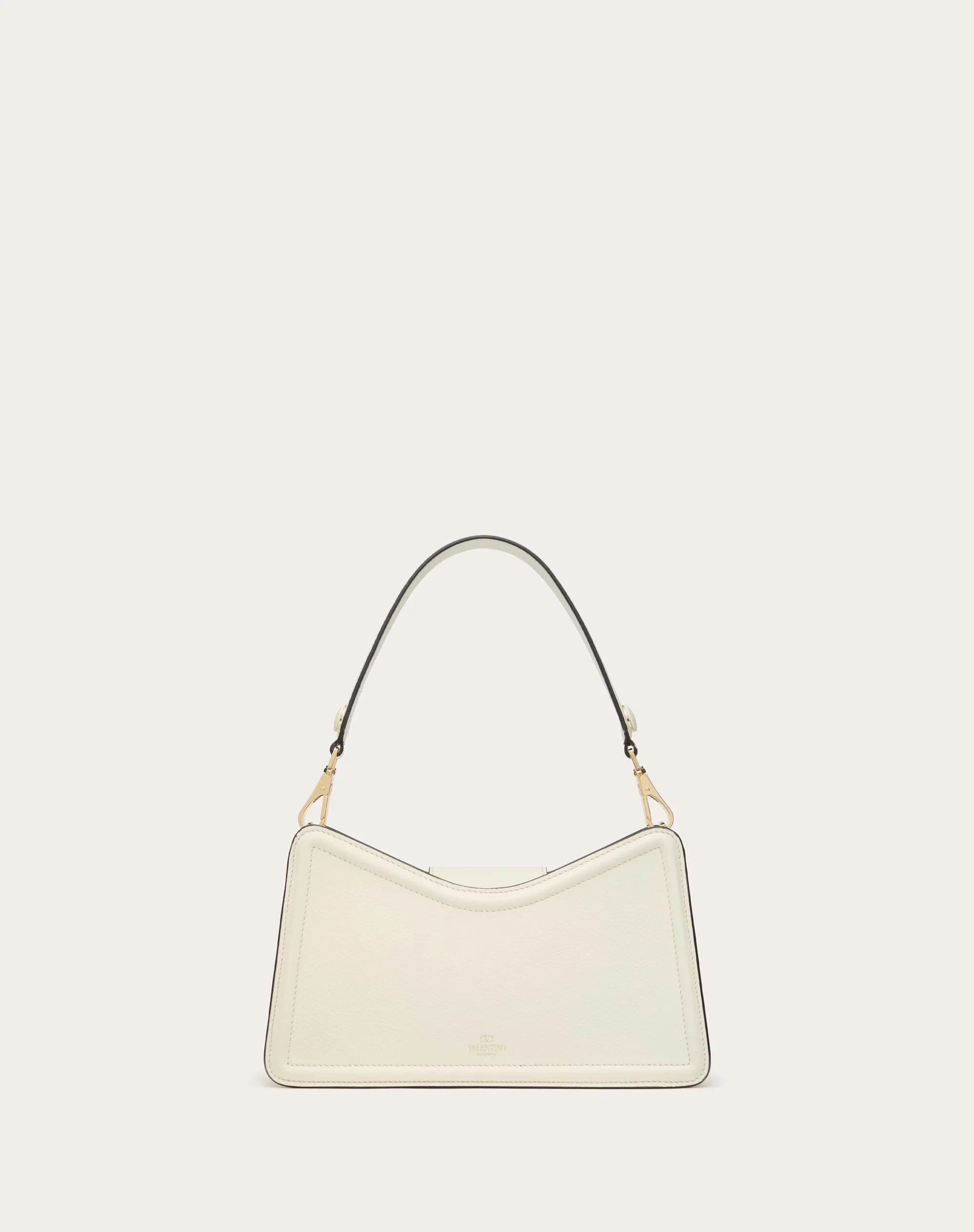 BORSA A SPALLA VLOGO LEATHER IN VITELLO GRANATO
