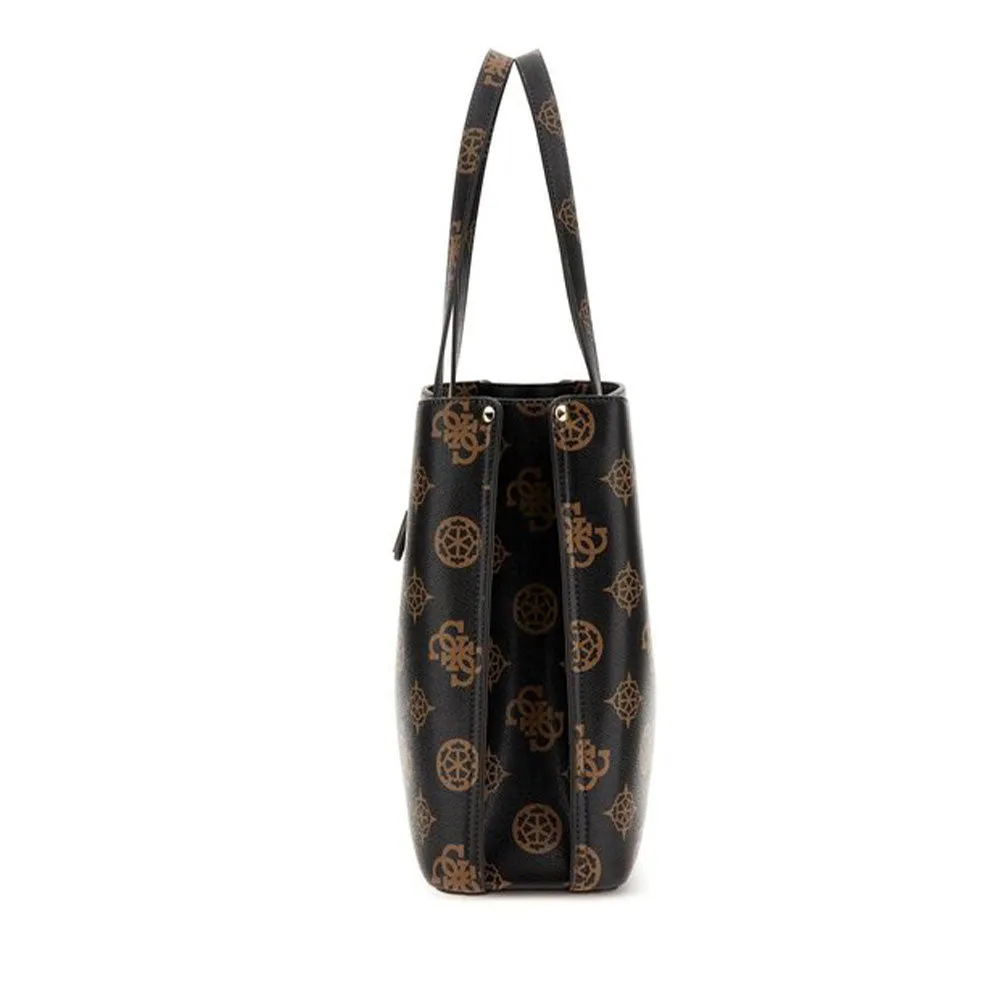 Borsa Donna a Spalla Shopper GUESS Linea Meridian colore Brown Logo