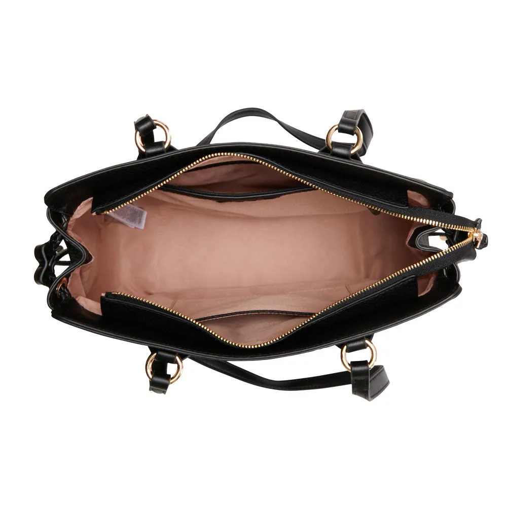 Borsa Donna Shopping LIU JO Better Ecosostenibile Effetto Bottalato Nero AF3158