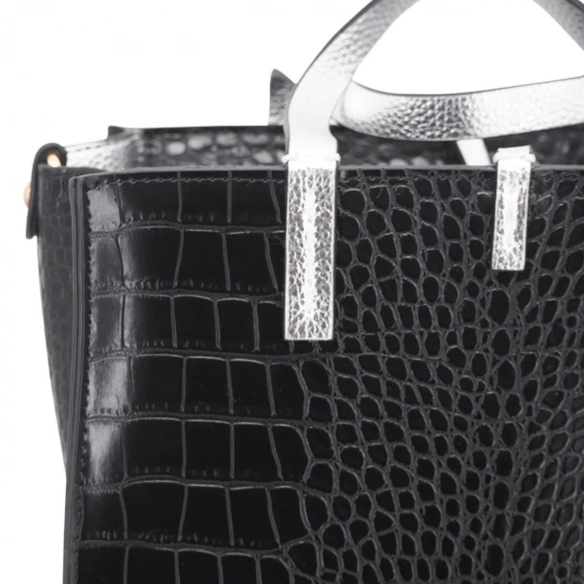 Borsa Felicia Small Nero Argento