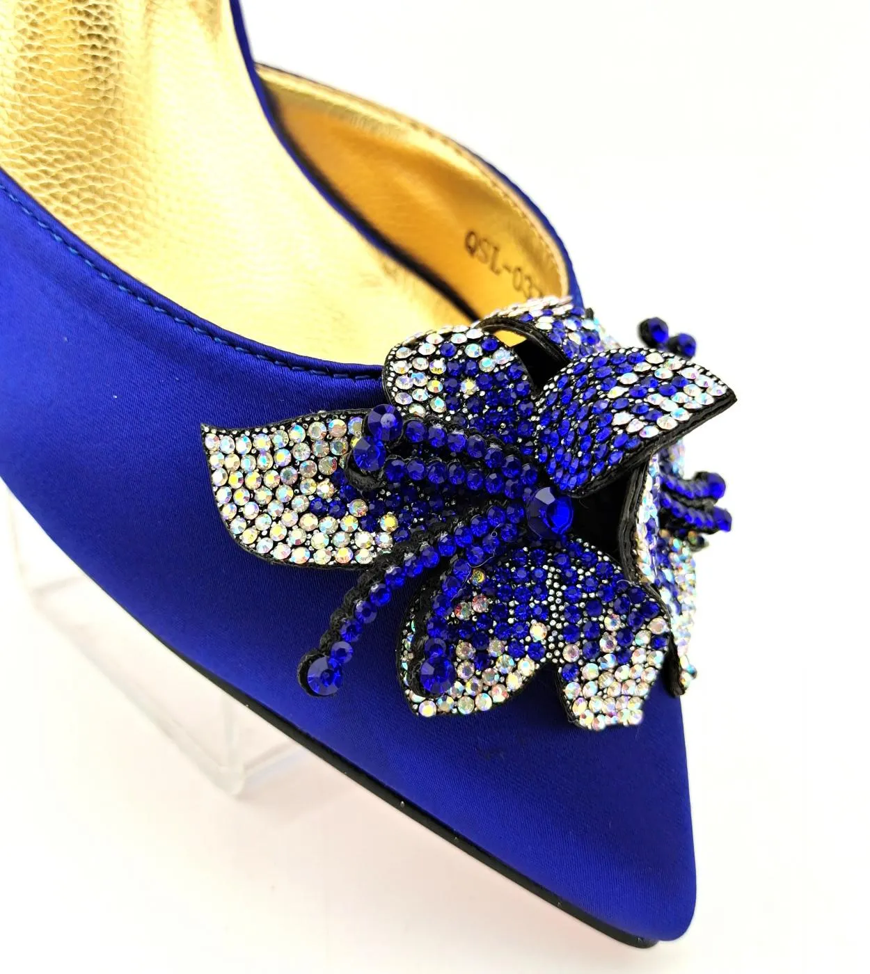 Borsa per scarpe blu reale Borsa per scarpe italiana blu reale Borsa per scarpe Lady Italian Set Pumps