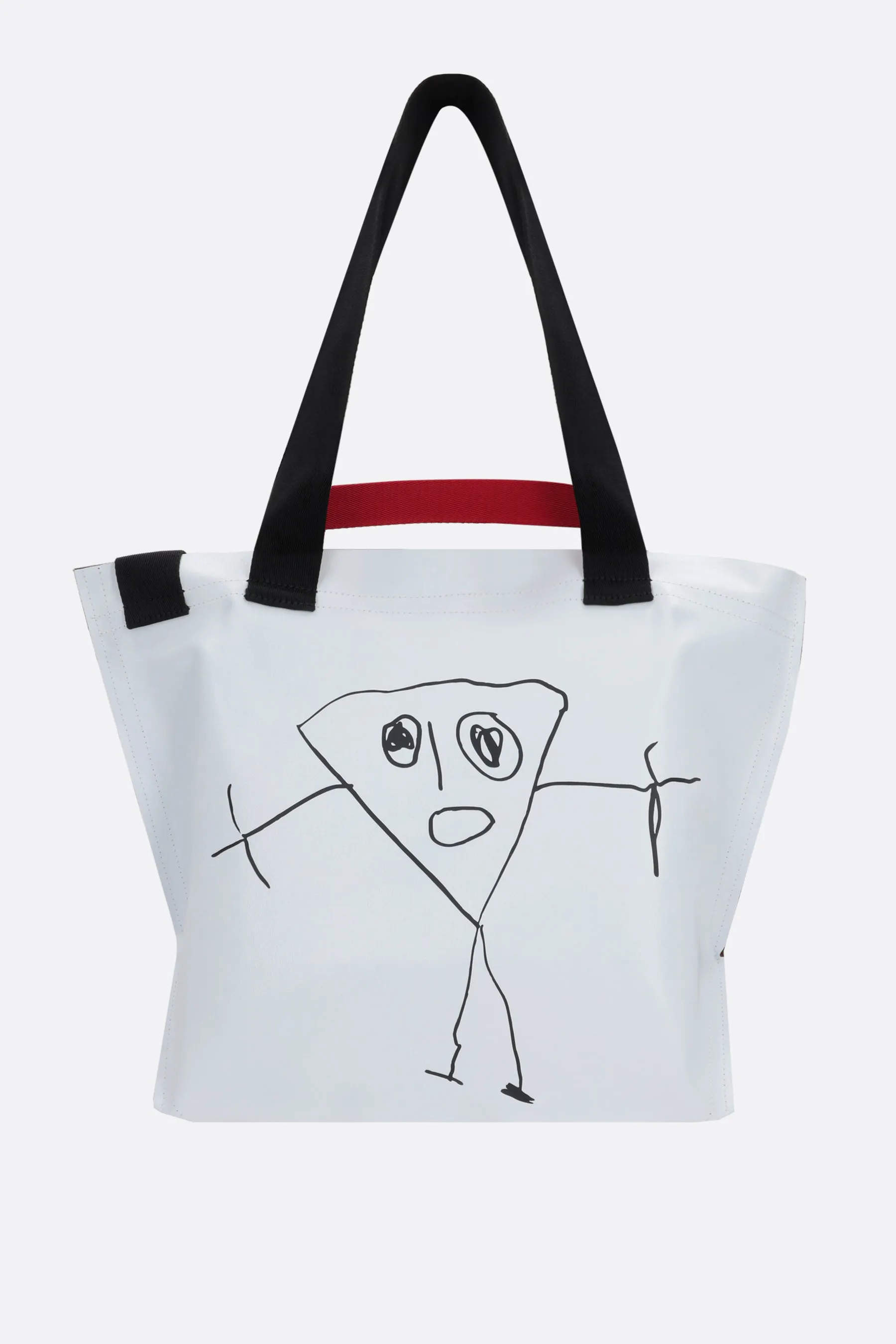  borsa shopping Pili e Bianca media in canvas resinato  