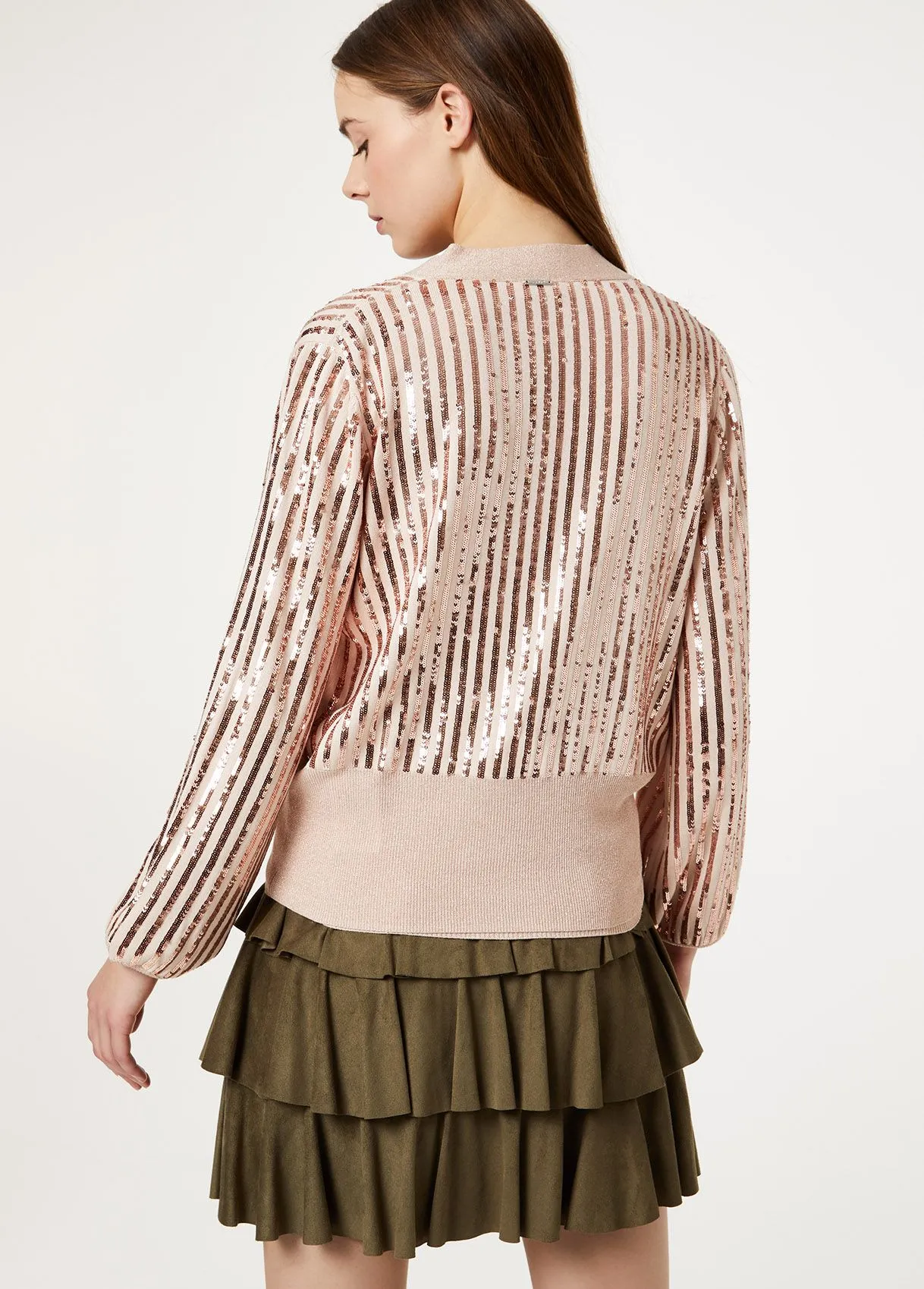 Cardigan con paillettes