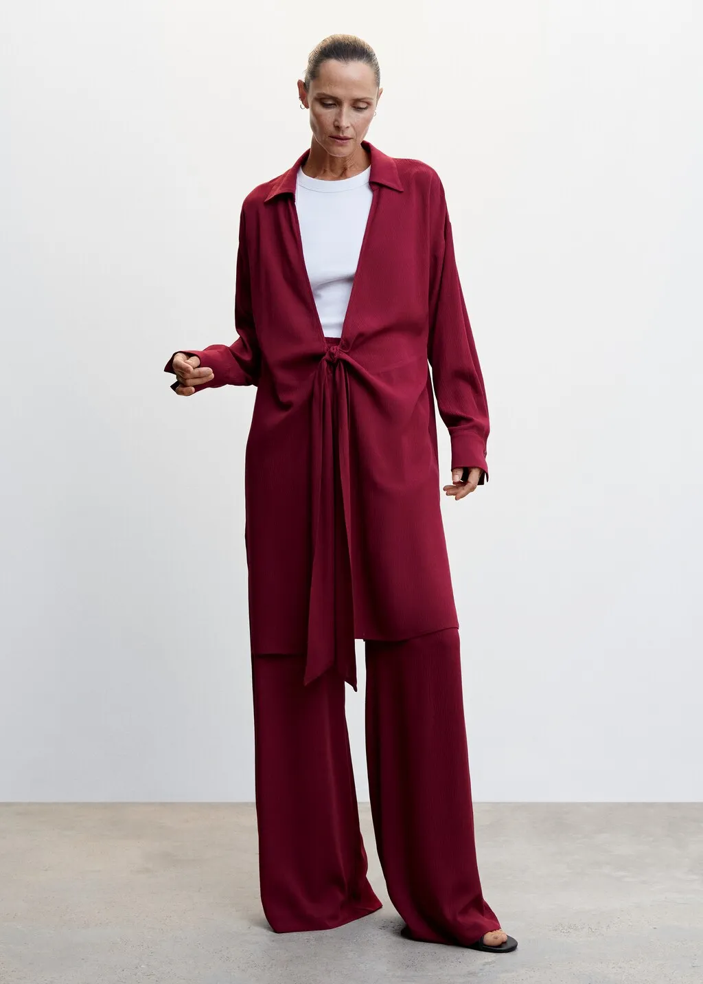 Cardigan fluido fiocco