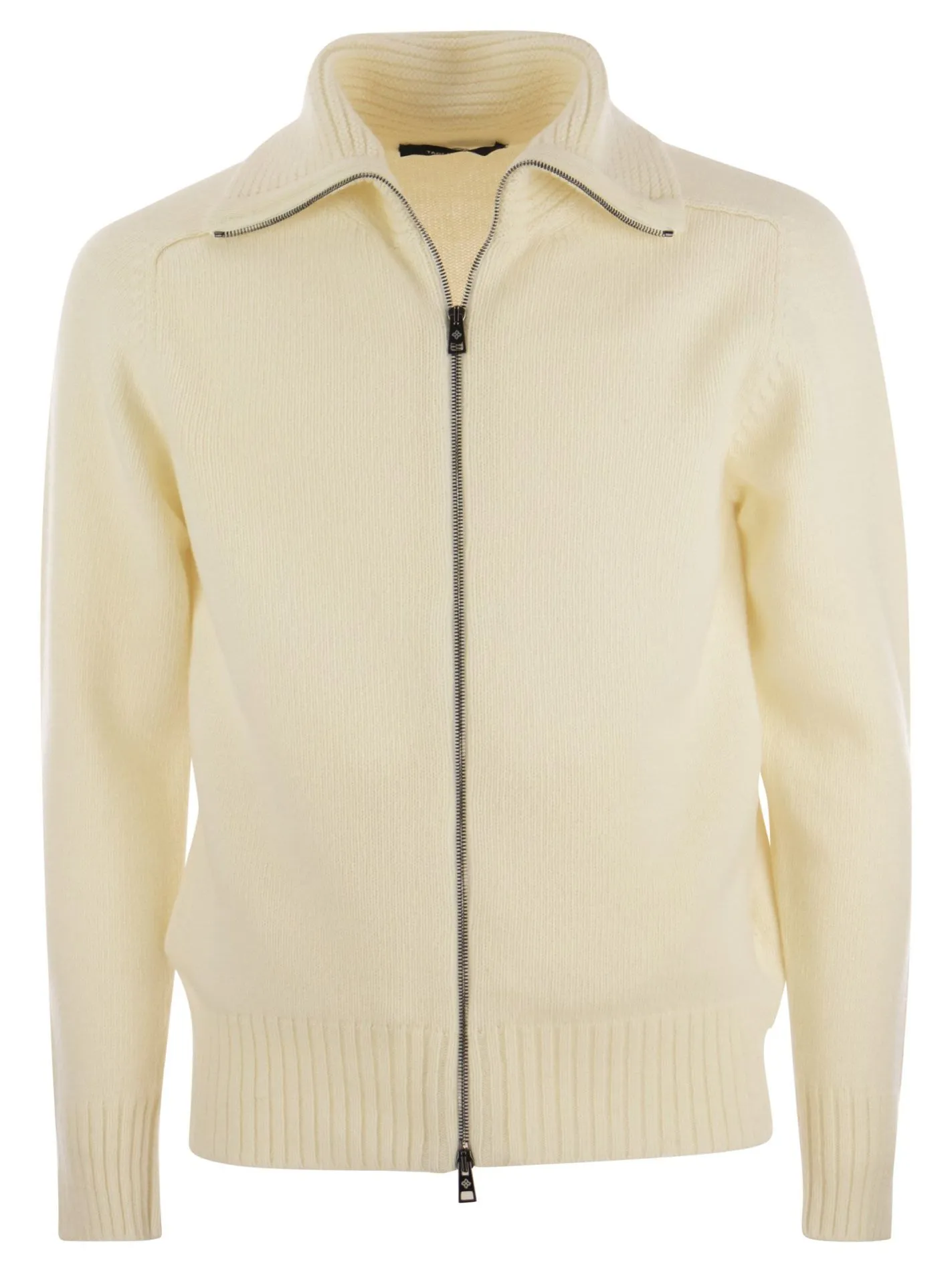 Cardigan in lana con zip