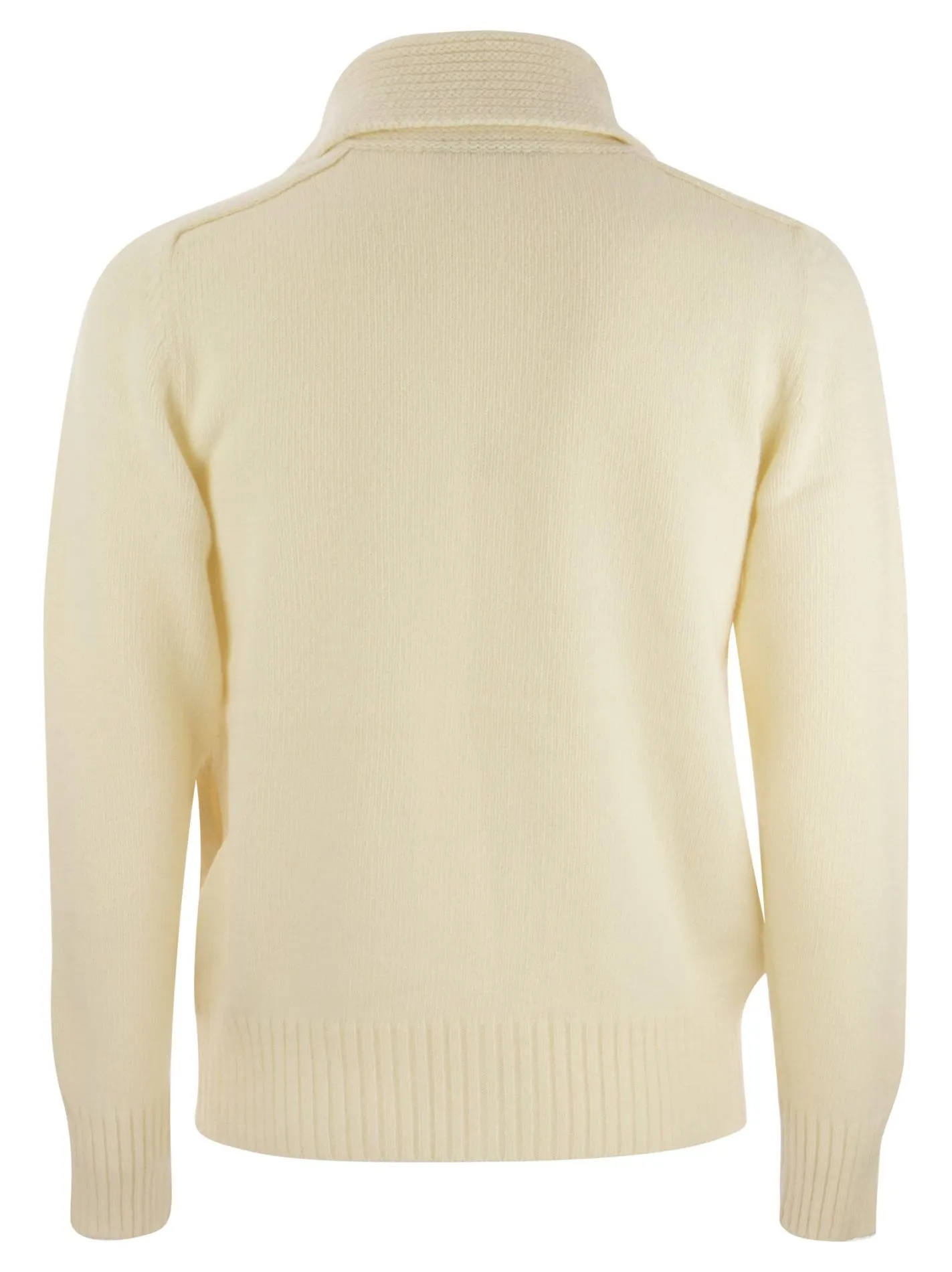 Cardigan in lana con zip