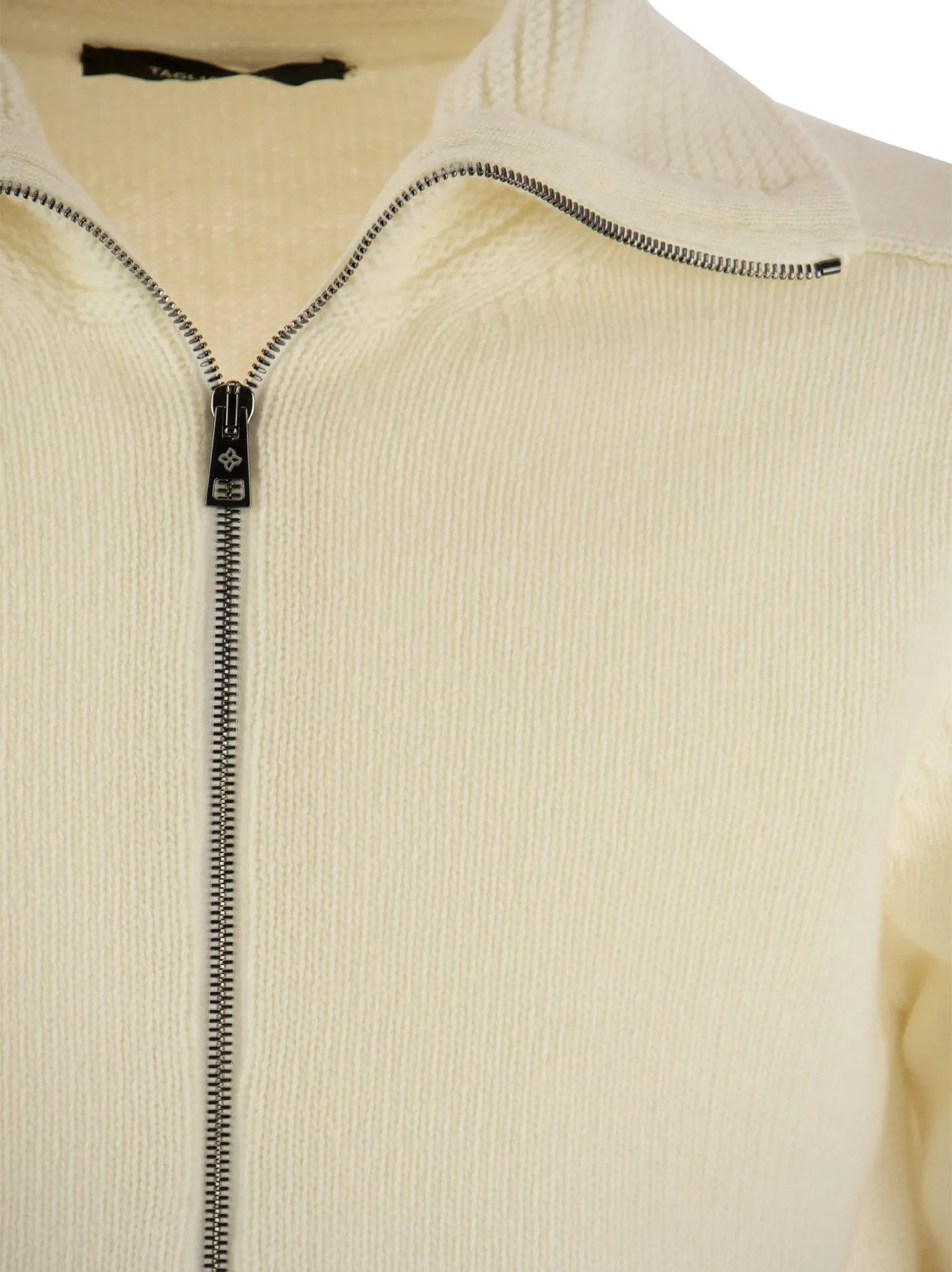 Cardigan in lana con zip