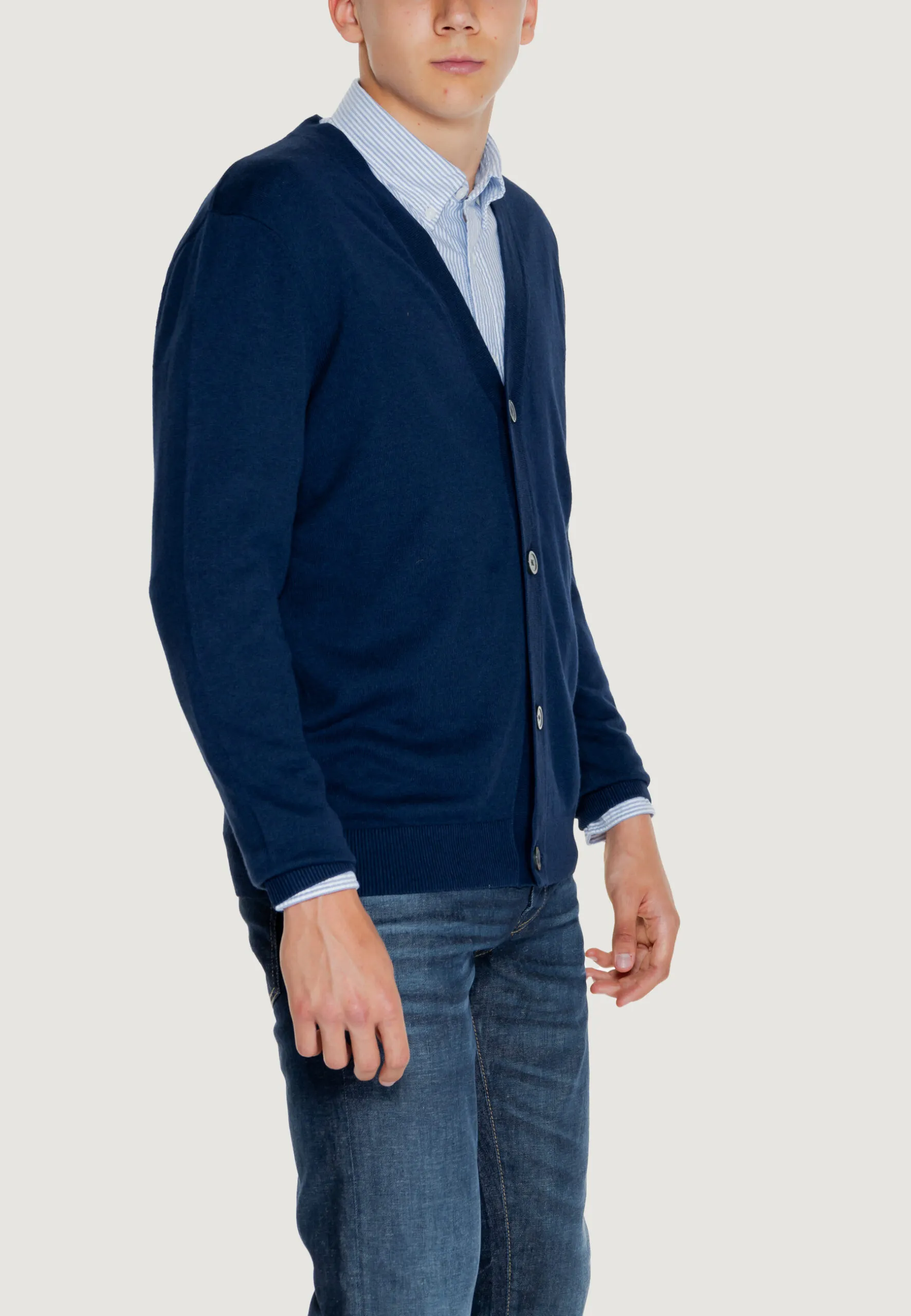 Cardigan Jack Jones JJEEMIL KNIT BUTTON CARDIGAN NOOS Blu