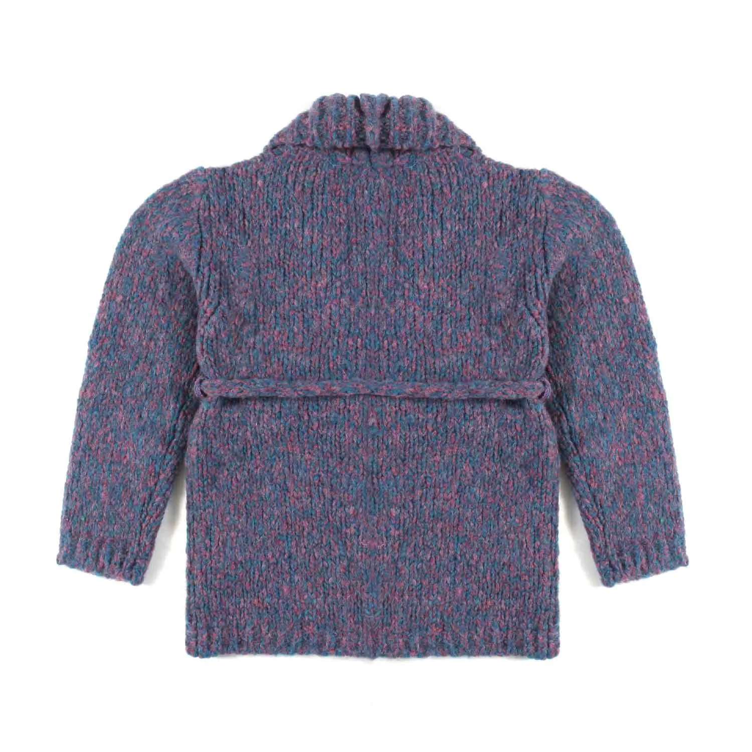Cardigan Melange Blu E Viola Bambina