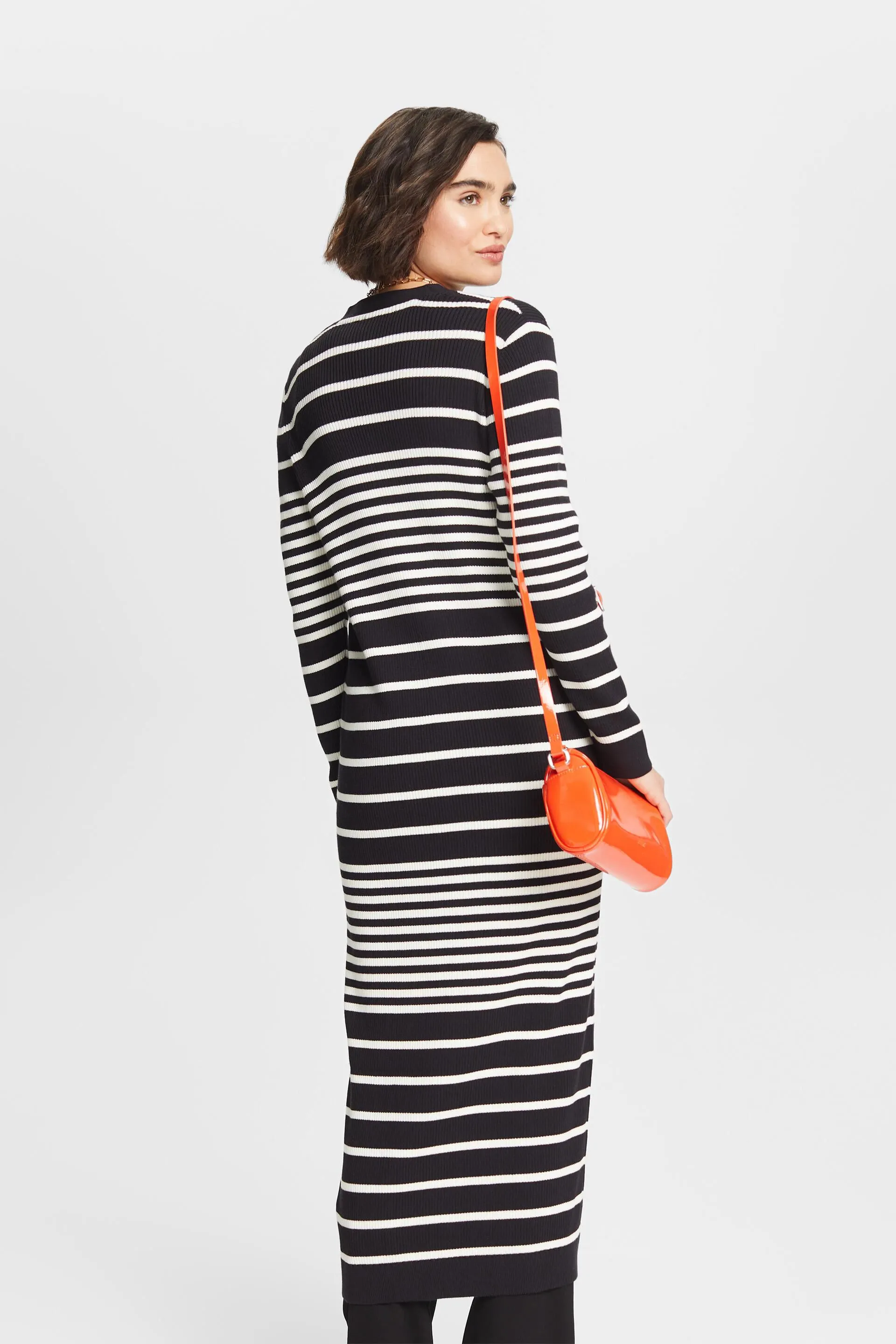 Cardigan midi a righe
