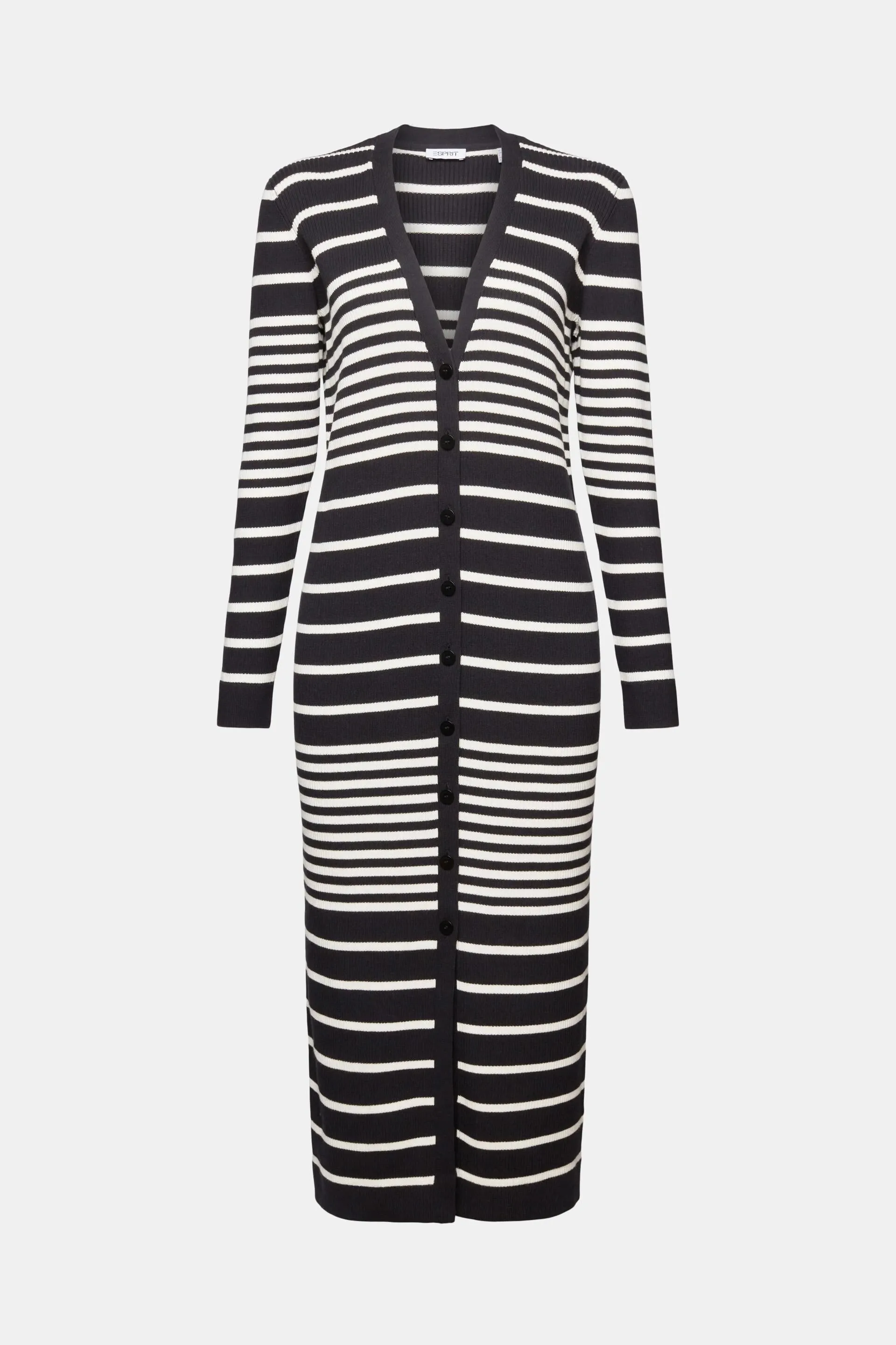 Cardigan midi a righe