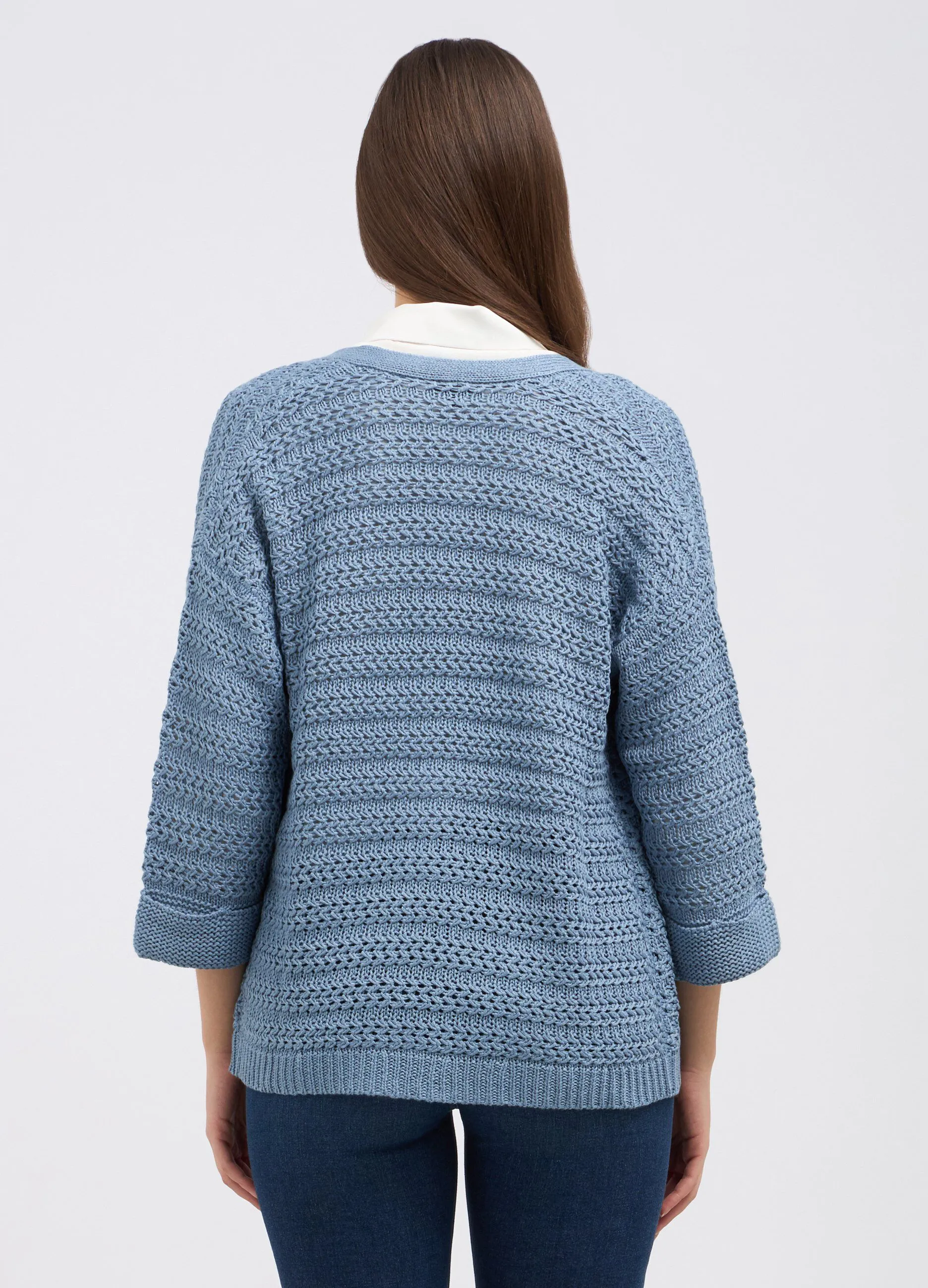 Cardigan tricot aperto donna