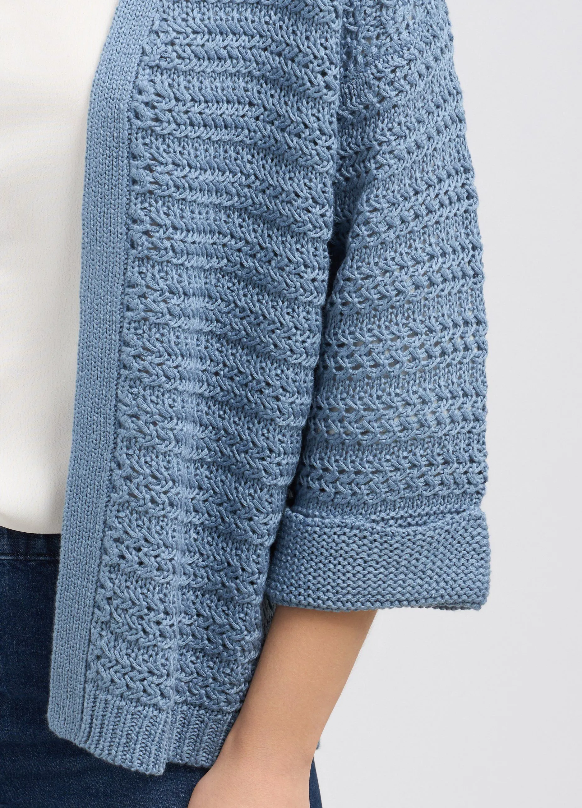 Cardigan tricot aperto donna