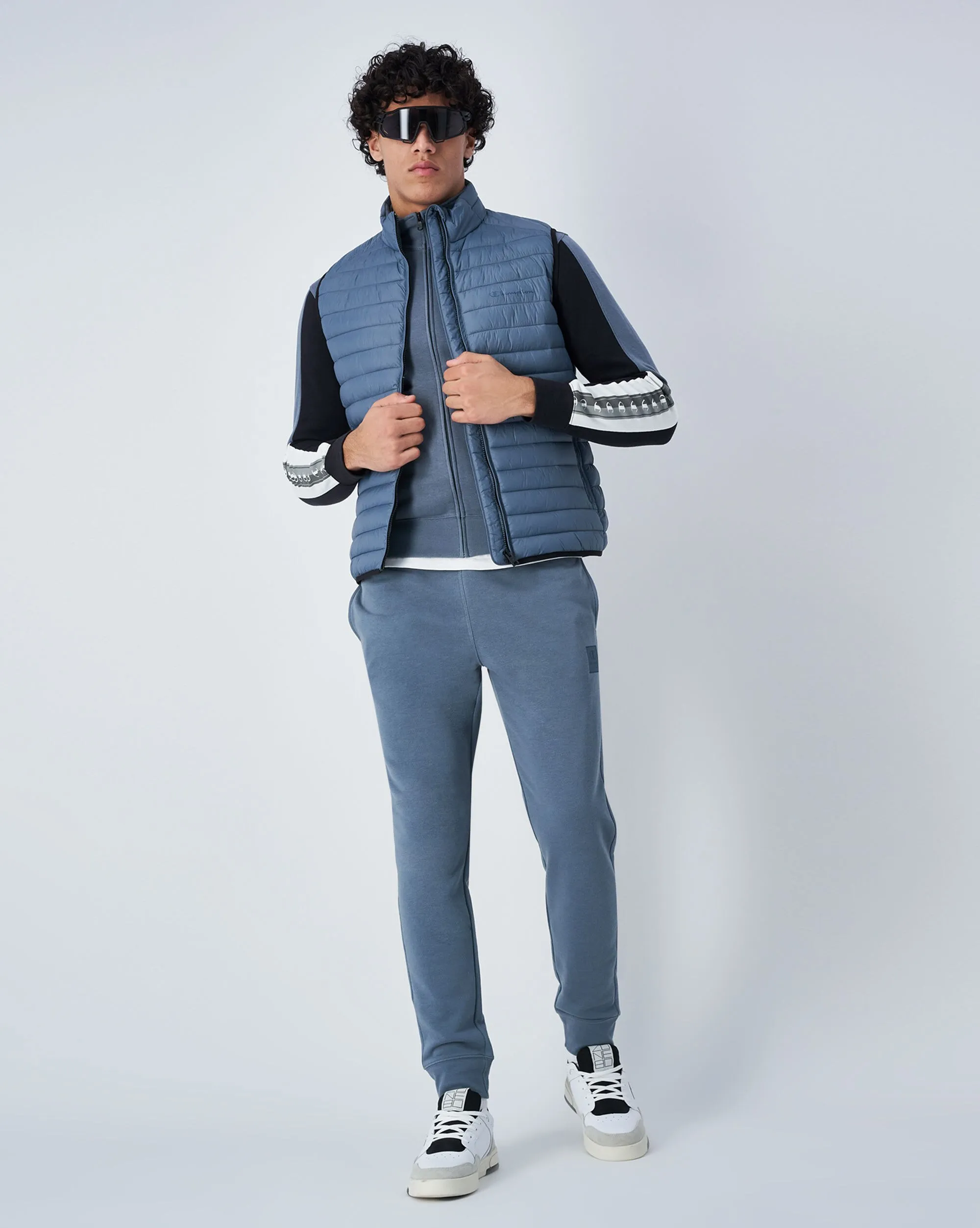 Champion Gilet Imbottito Con Logo Blu Uomo