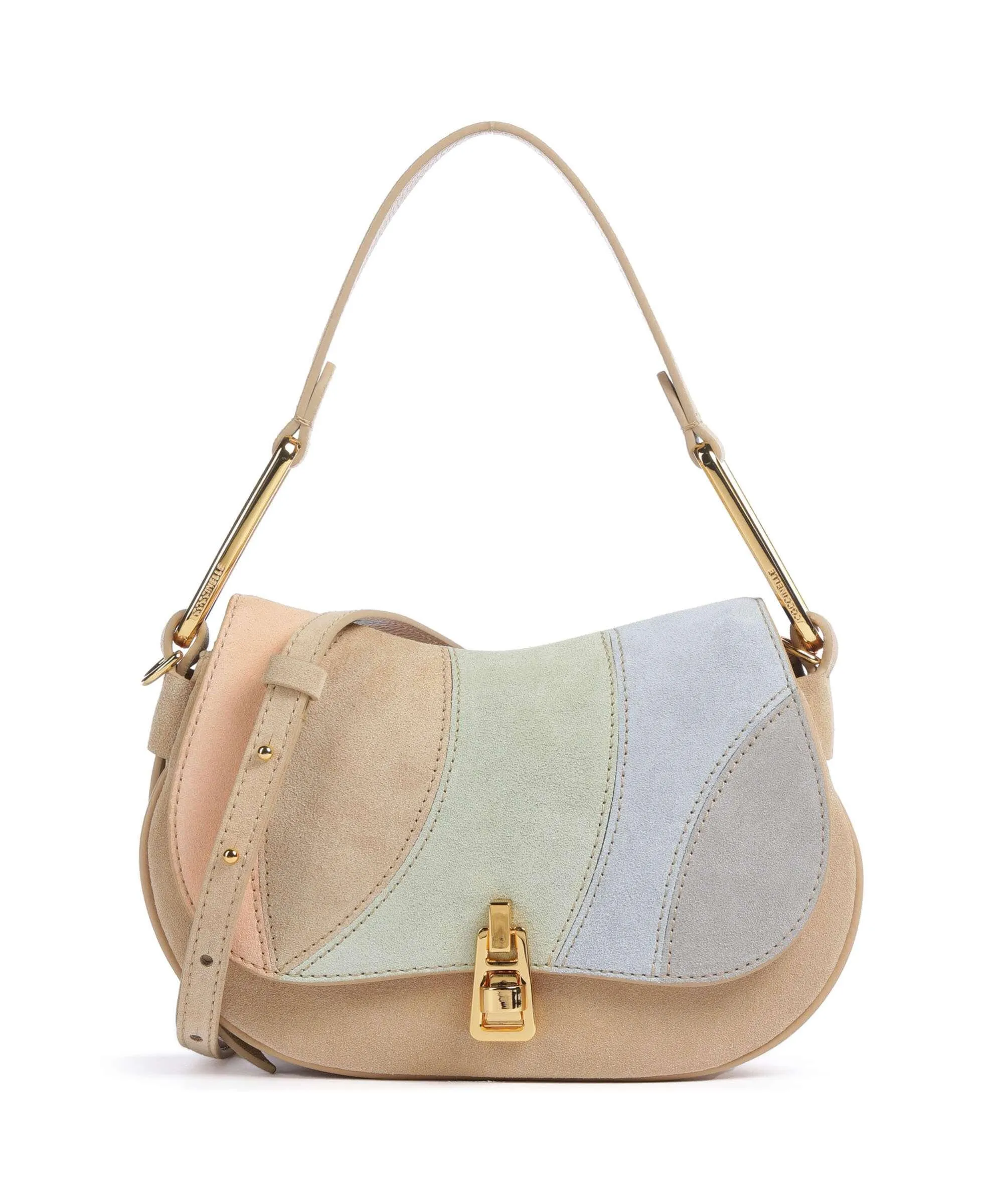  Coccinelle Magie Suede Borsa a spalla pelle bovina ruvida multicolore  