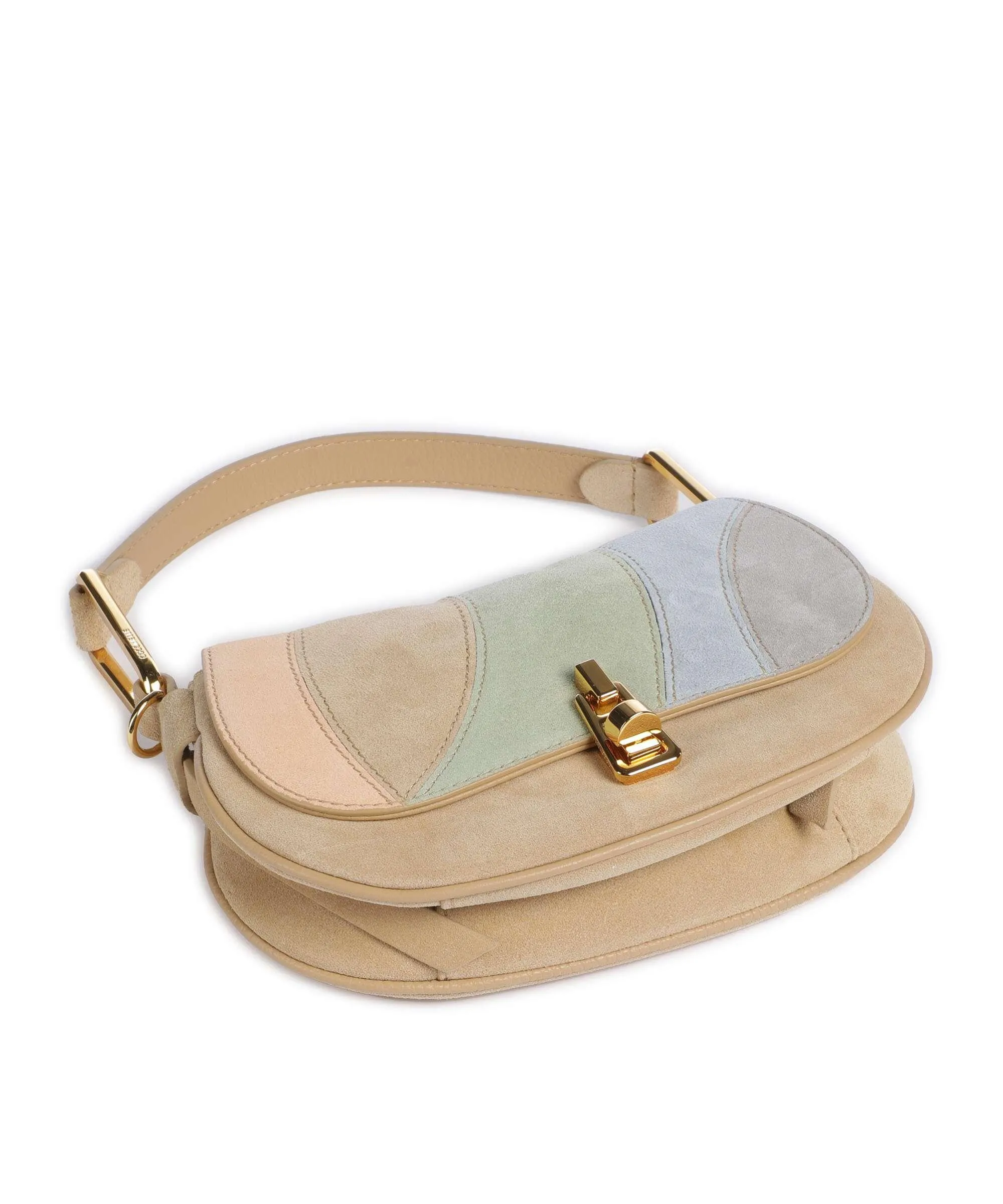  Coccinelle Magie Suede Borsa a spalla pelle bovina ruvida multicolore  