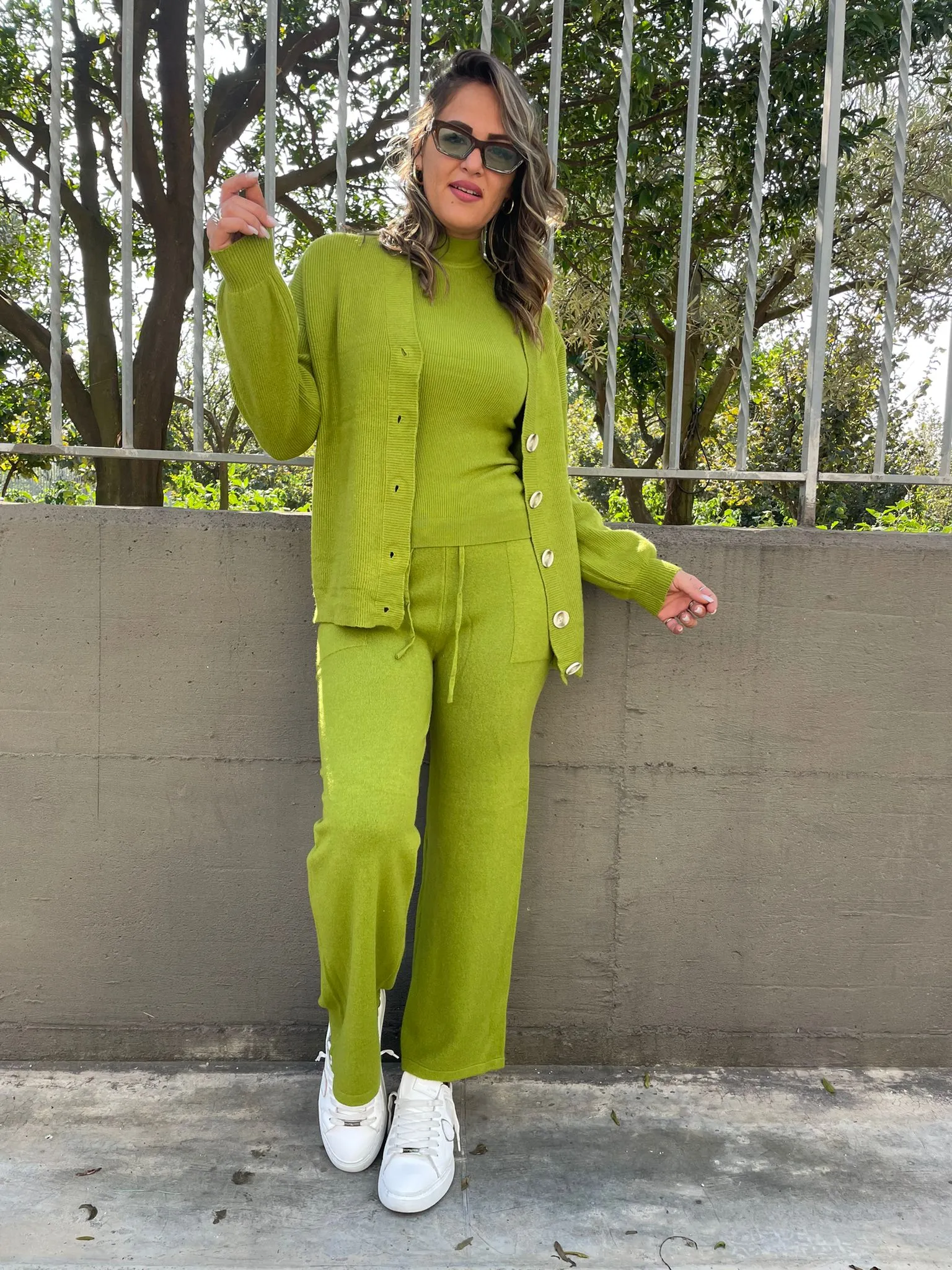 Coordinato 3 pezzi con cardigan over