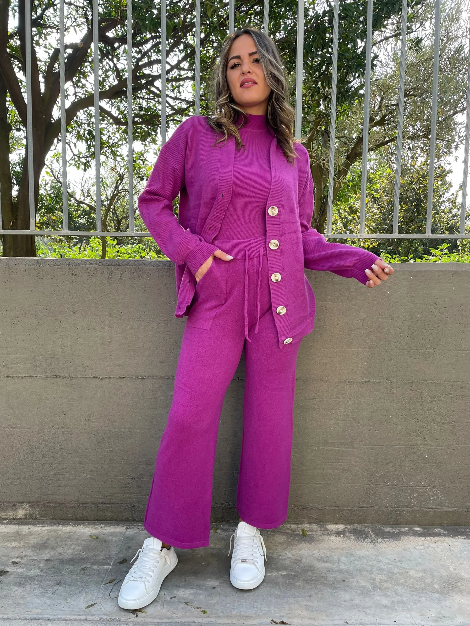 Coordinato 3 pezzi con cardigan over