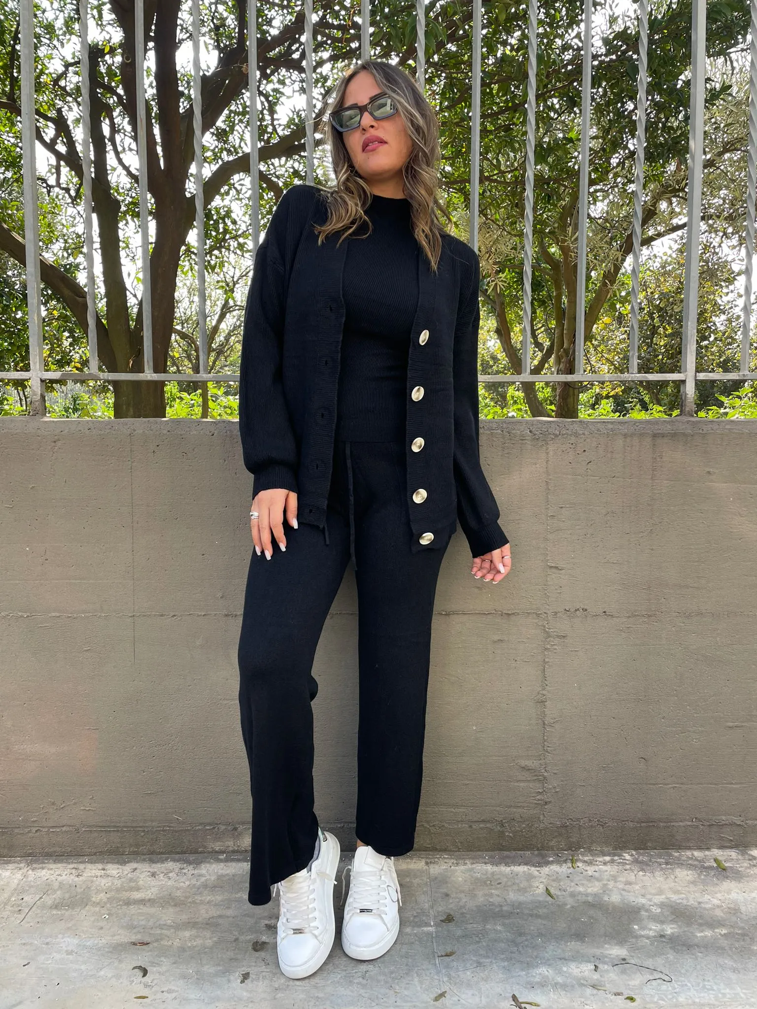 Coordinato 3 pezzi con cardigan over