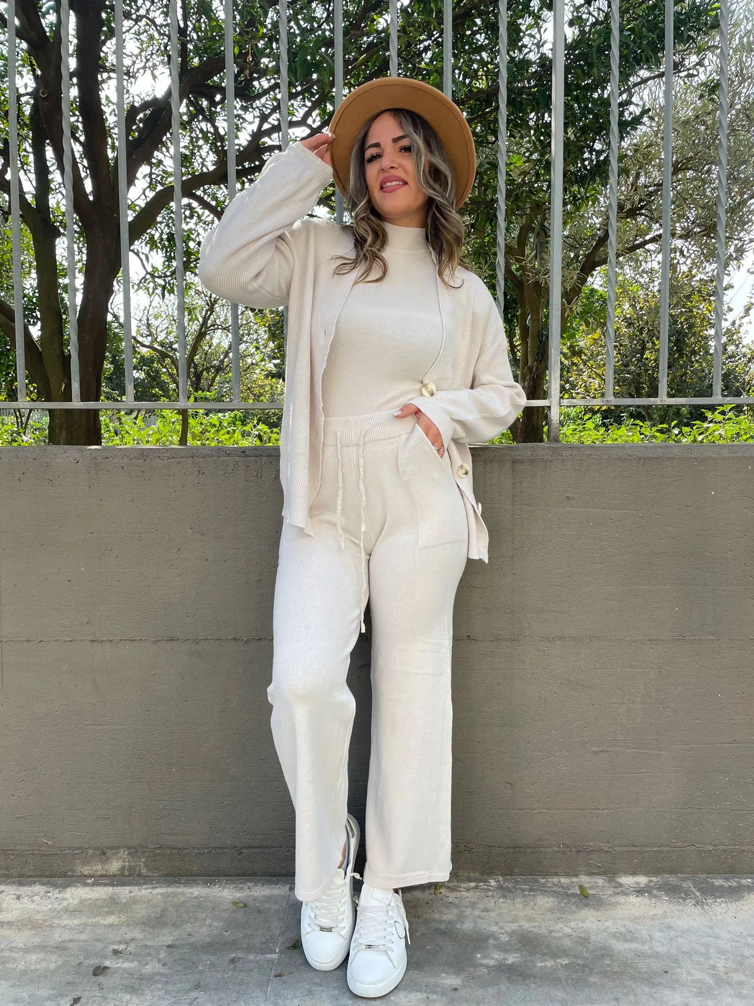Coordinato 3 pezzi con cardigan over