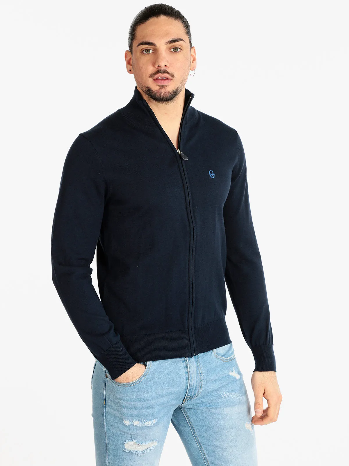 Coveri Moving Cardigan en maille pour homme entièrement zippé