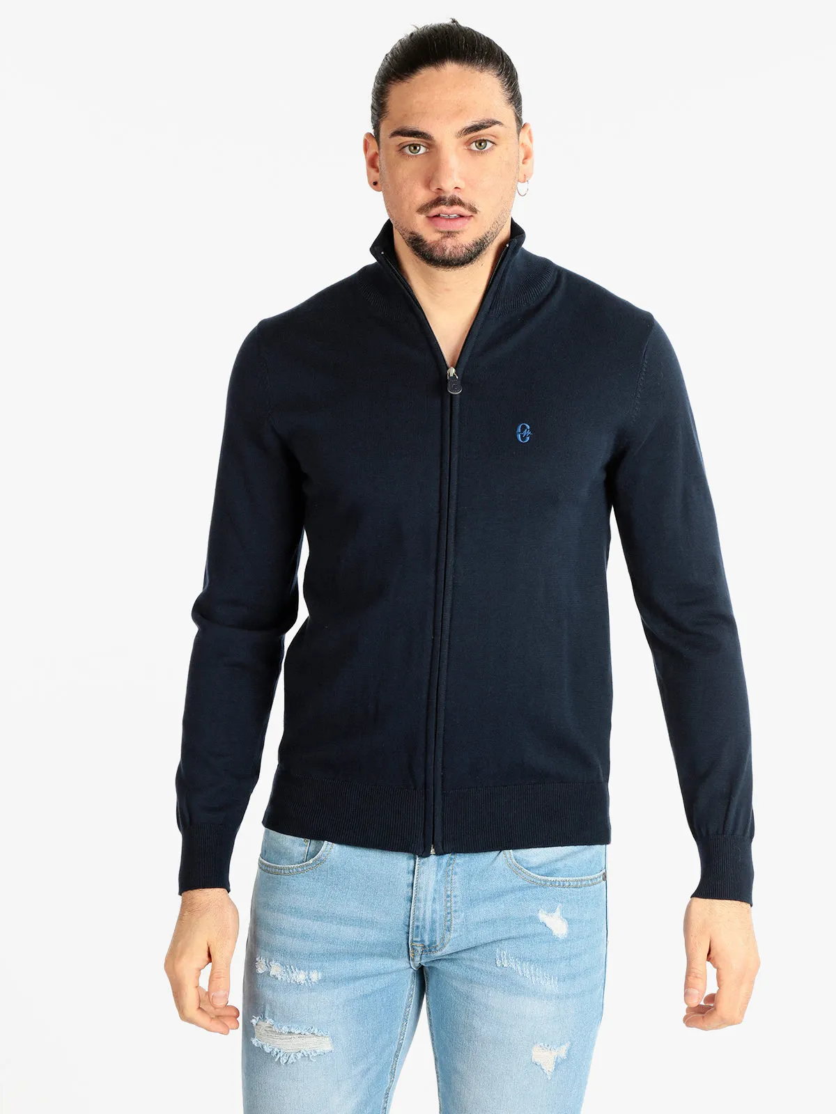 Coveri Moving Cardigan en maille pour homme entièrement zippé