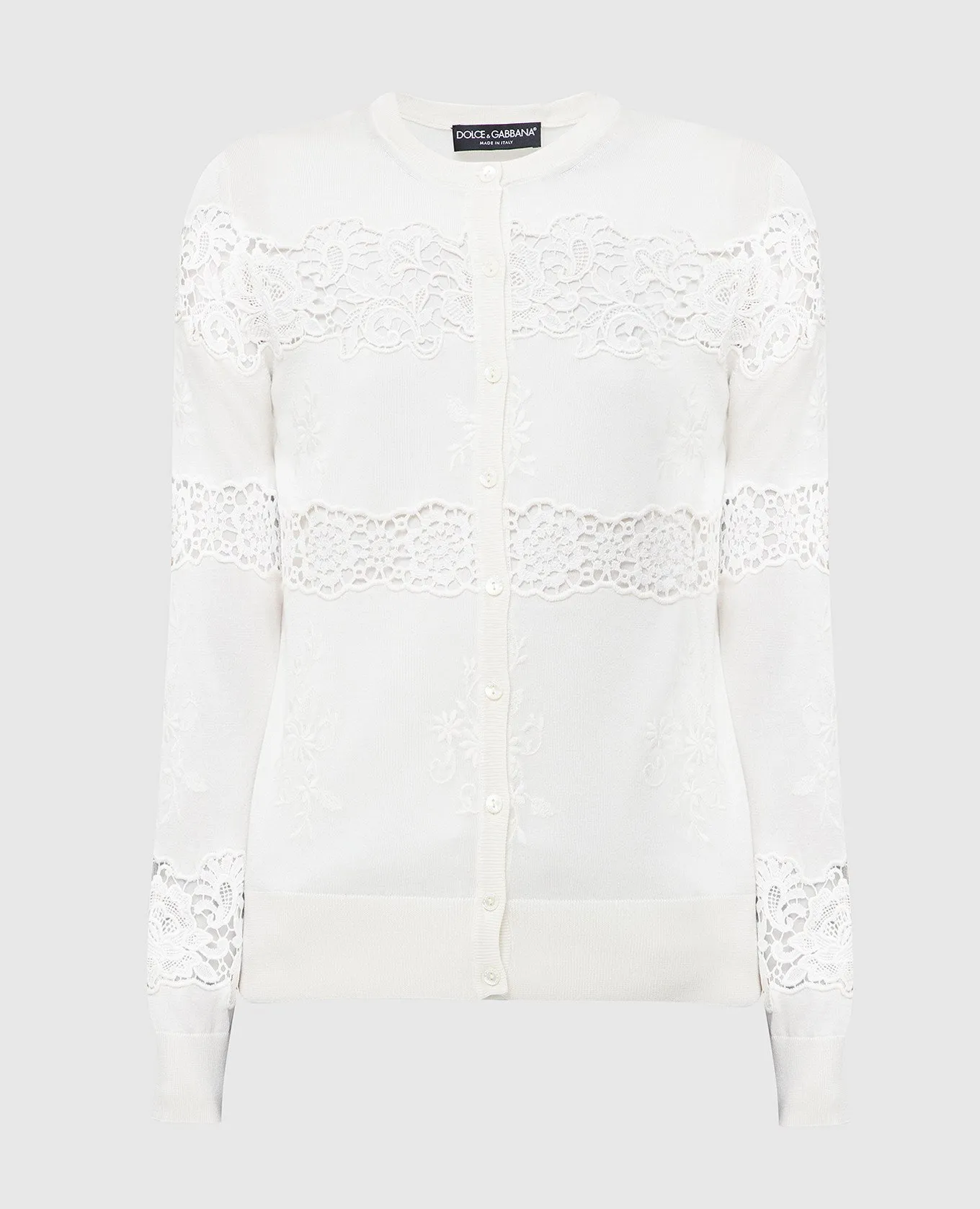 Dolce&Gabbana Cardigan in seta beige chiaro FX359TJASFF