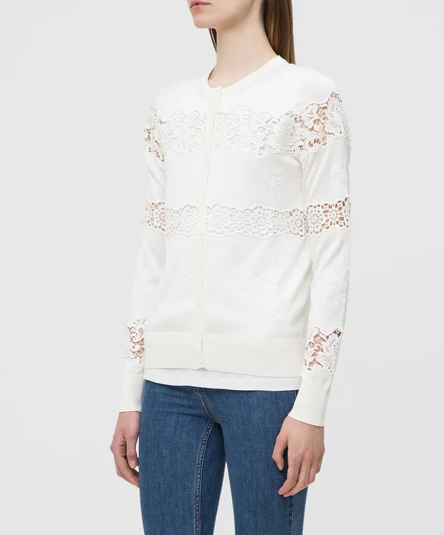 Dolce&Gabbana Cardigan in seta beige chiaro FX359TJASFF