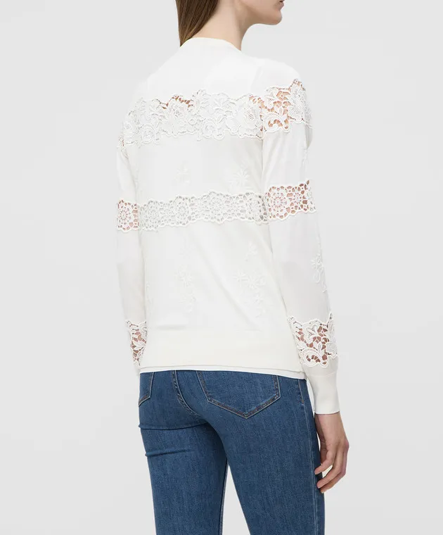 Dolce&Gabbana Cardigan in seta beige chiaro FX359TJASFF