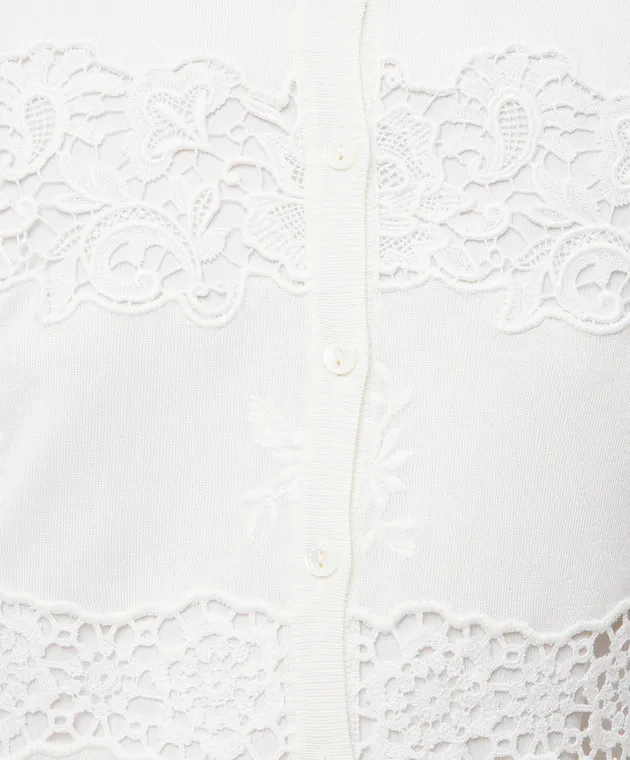 Dolce&Gabbana Cardigan in seta beige chiaro FX359TJASFF