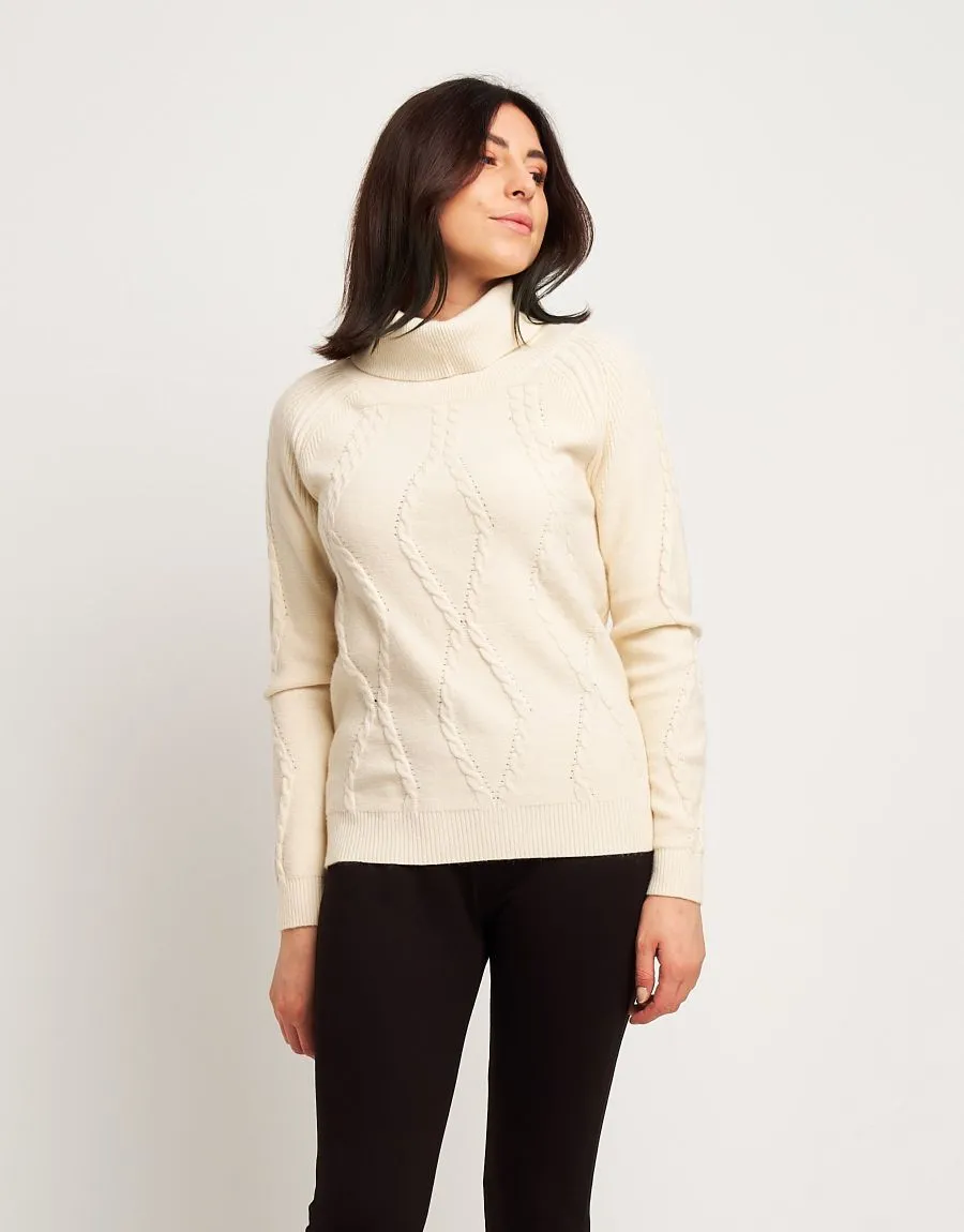 Dolcevita a coste con maniche raglan