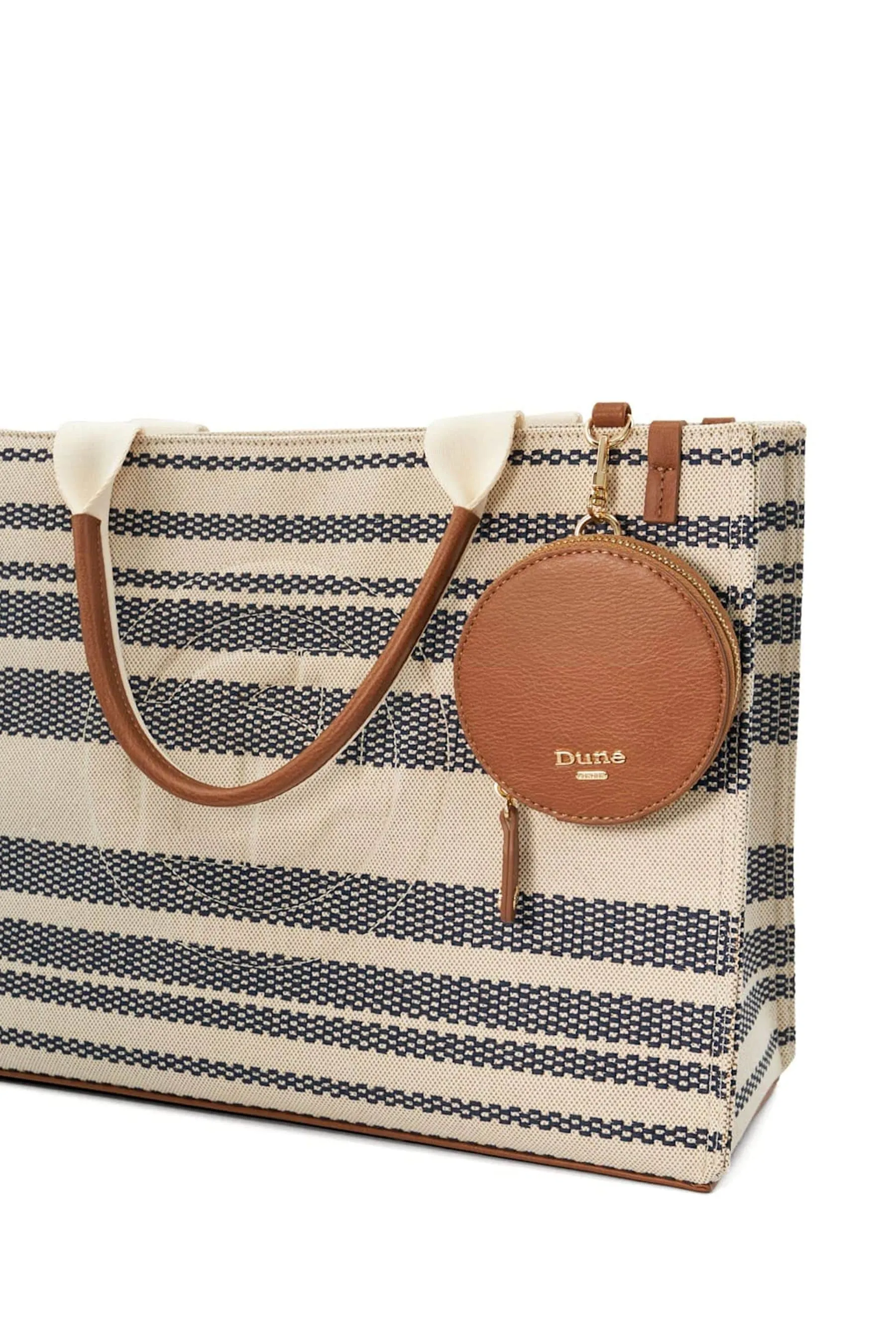 Dune London - Deltra - Borsa tote grande in tela con A righe