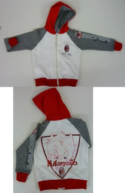 FELPA CON CAPPUCCIO AC MILAN NEONATO