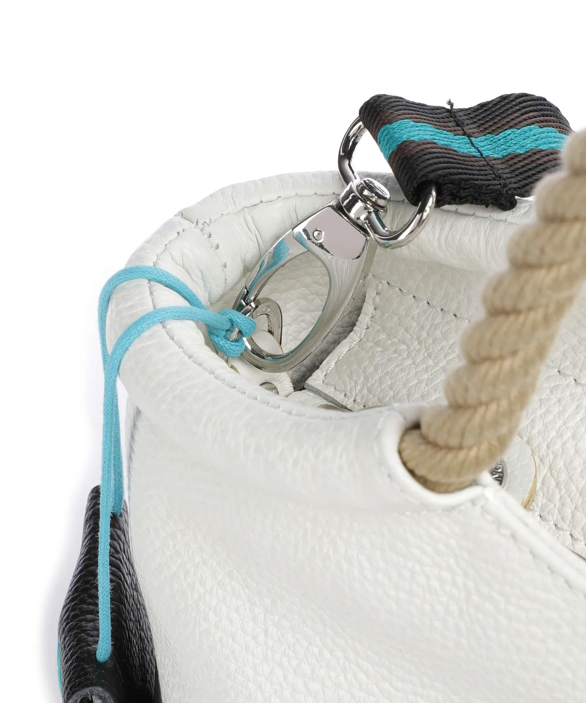  Gabs Raffaella M Borsa shopper pelle di vitello grana bianco  