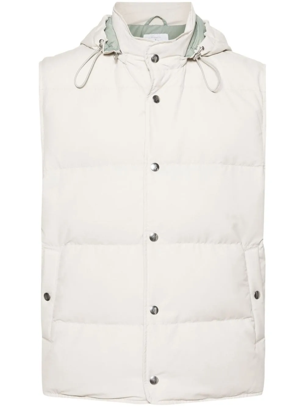 Gilet imbottito con cappuccio in bianco di Eleventy - uomo