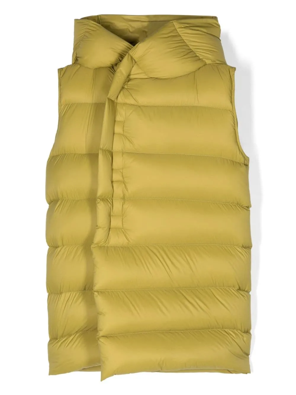 Gilet imbottito con chiusura decentrata in verde oliva - bambino