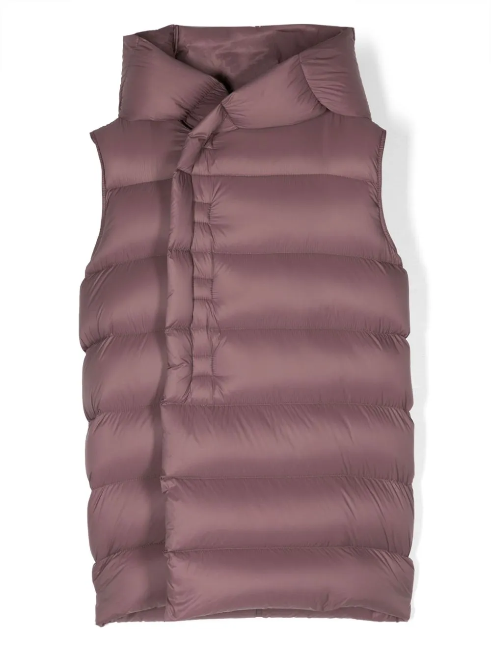 Gilet imbottito con chiusura decentrata in viola - bambino