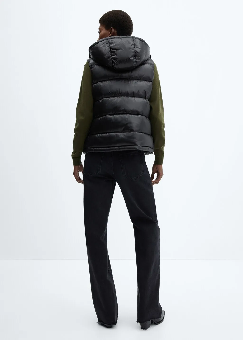 Gilet imbottito impermeabile cappuccio