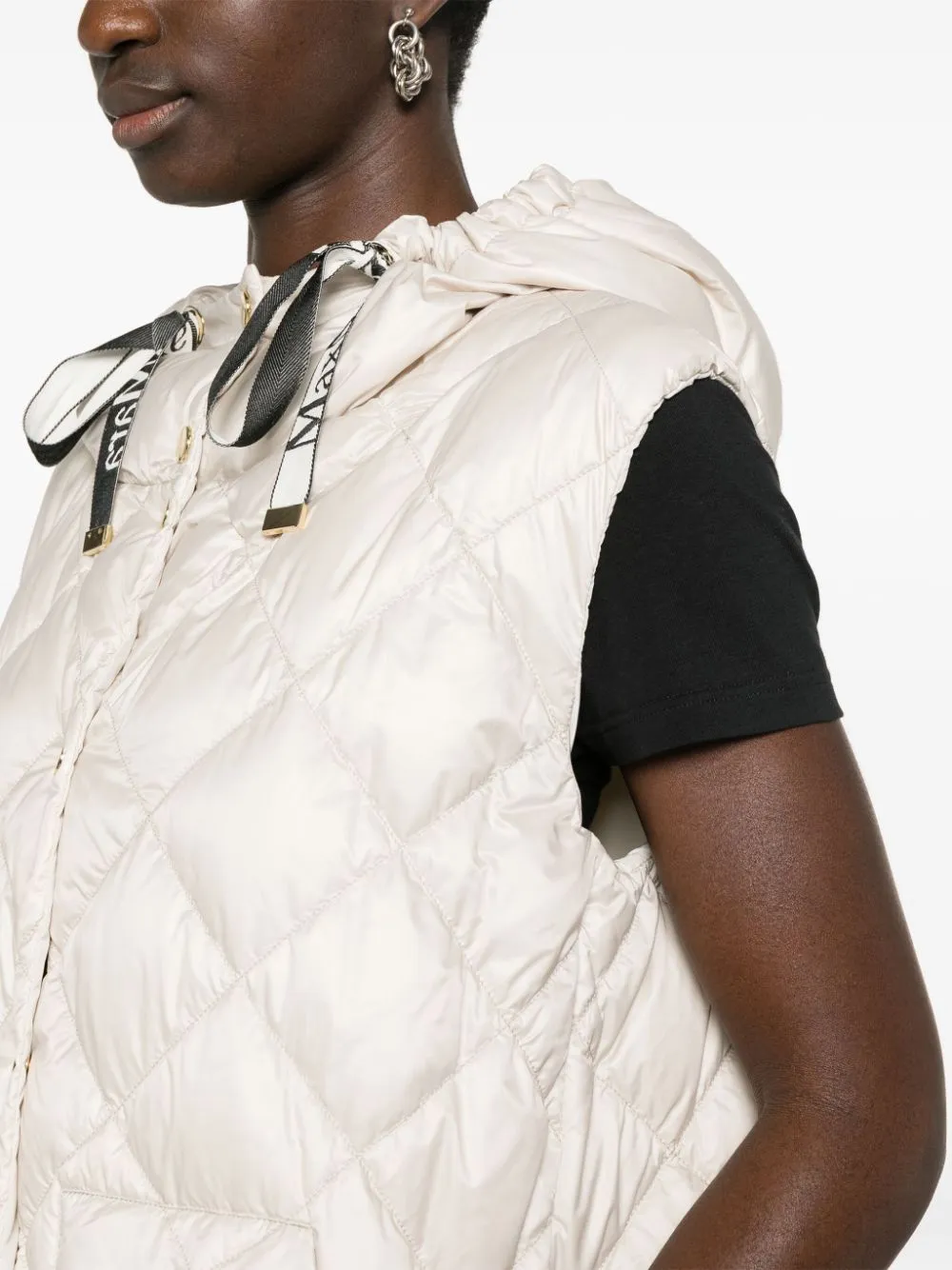 Gilet imbottito sisoft in beige - donna