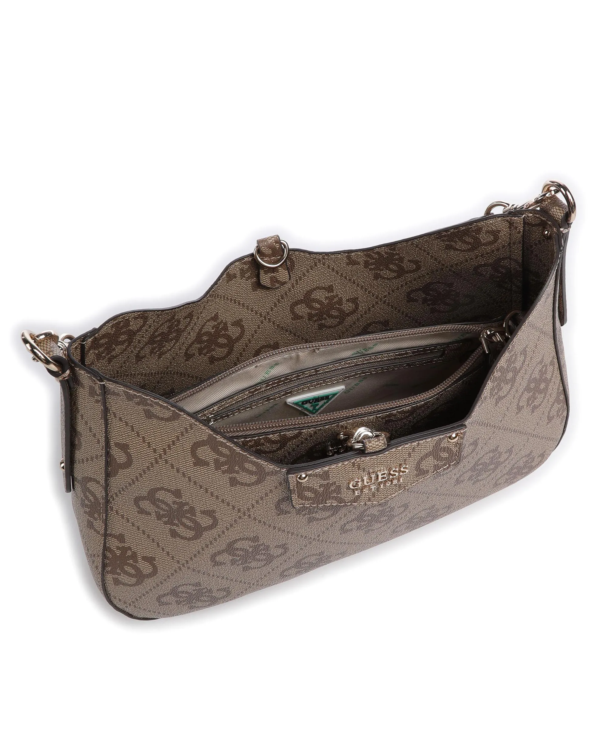  Guess Brenton Eco Borsa a spalla pelle sintetica beige  